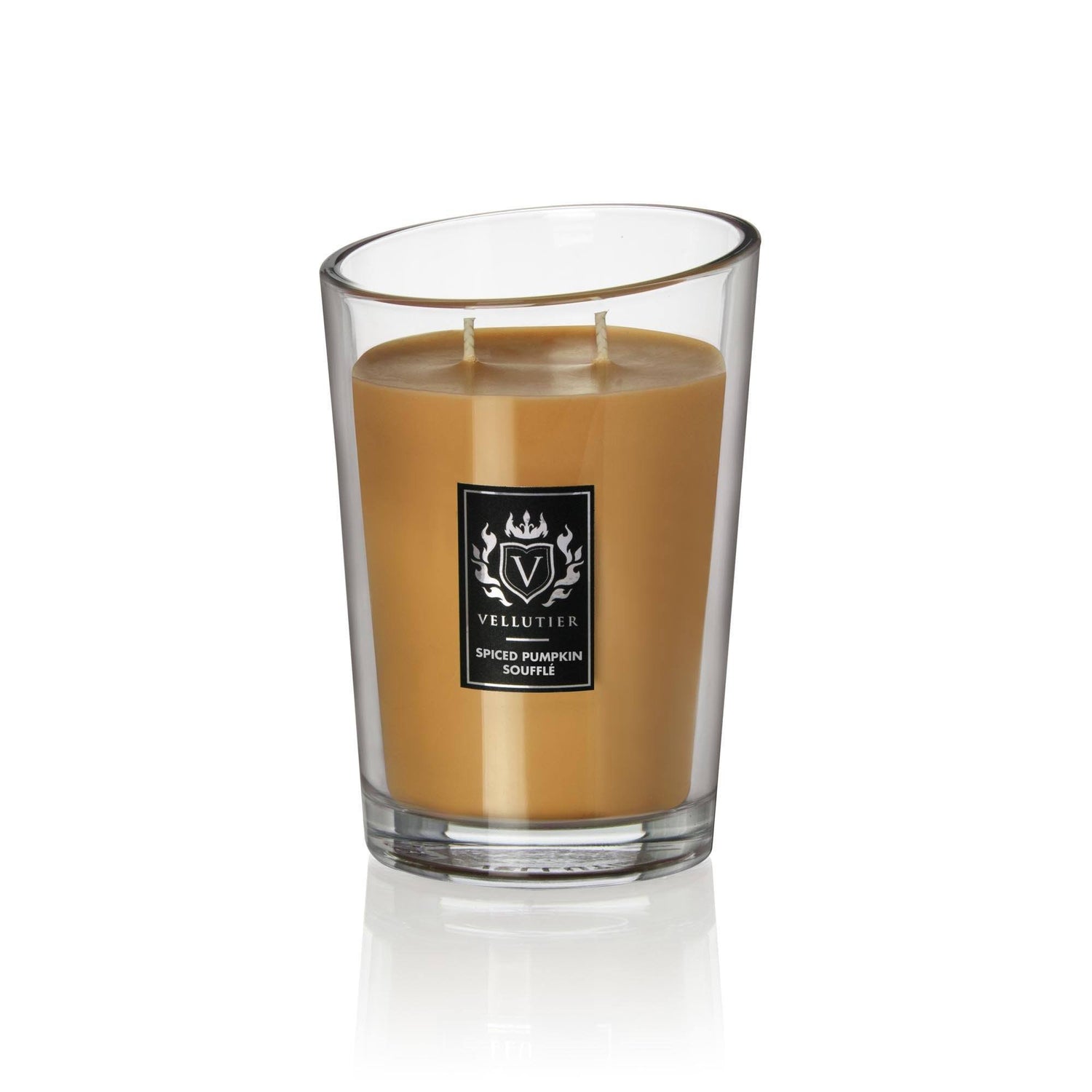 Lumanare parfumata VELLUTIER mare 2 fitile ''Sufleu de dovleac condimentat'' 515g Lumanare parfumata VELLUTIER