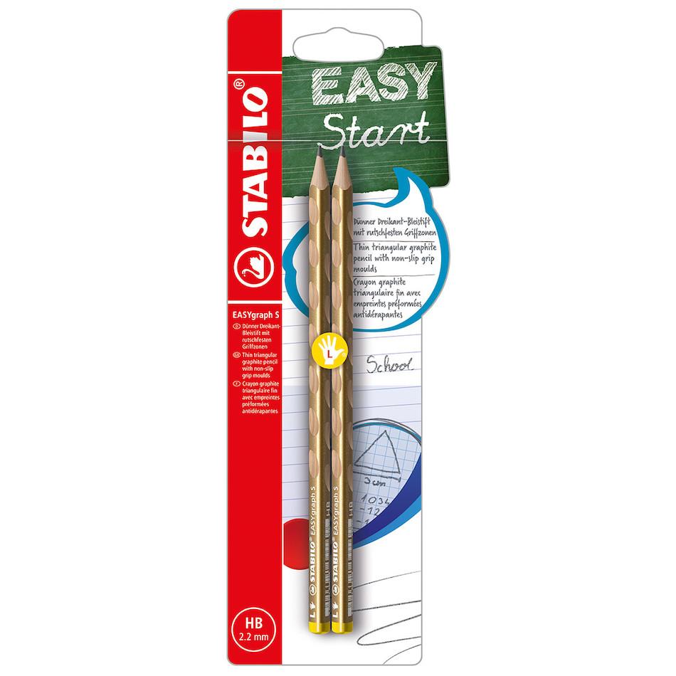 Creioane grafit Stabilo EasyGraph HB pt stangaci 2 buc/set auriu pastelat Creioane grafit Stabilo