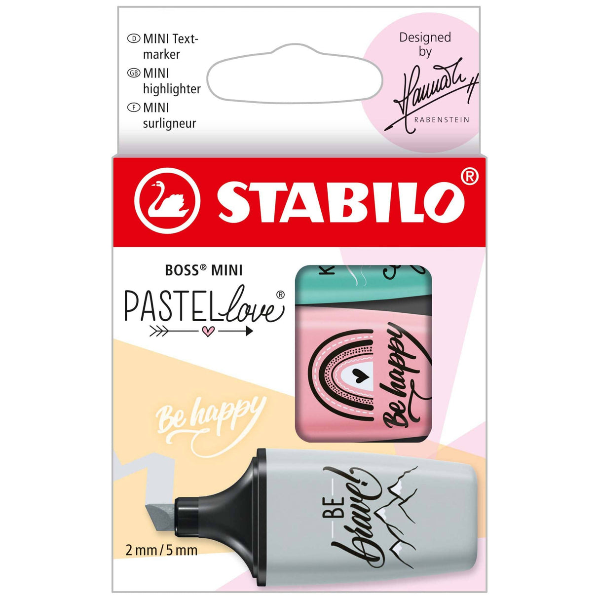 Textmarker Stabilo Boss mini Pastellove, 3 culori / set model 2 Textmarkere Stabilo