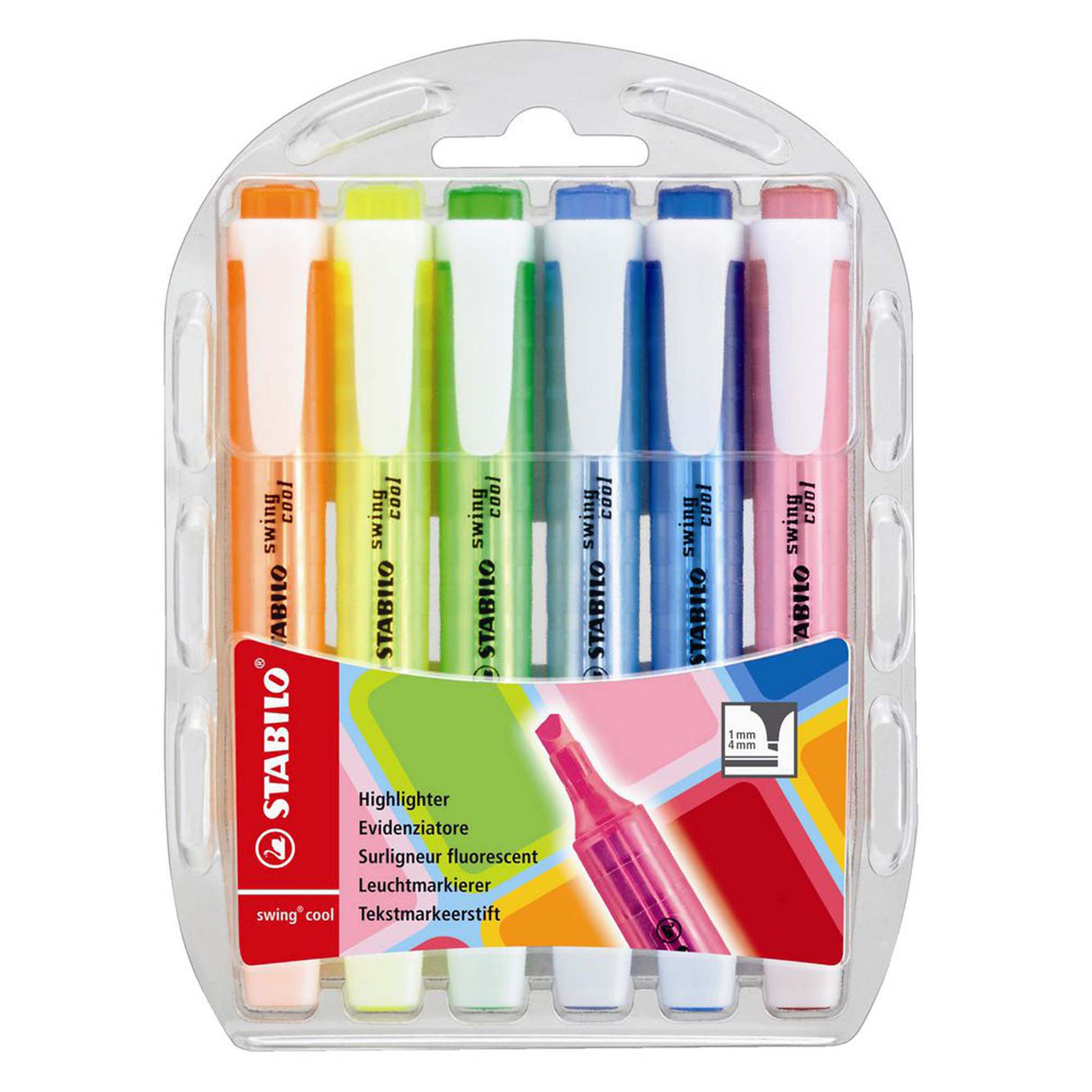Textmarker Stabilo Swing Cool 6 culori/set Textmarker Stabilo