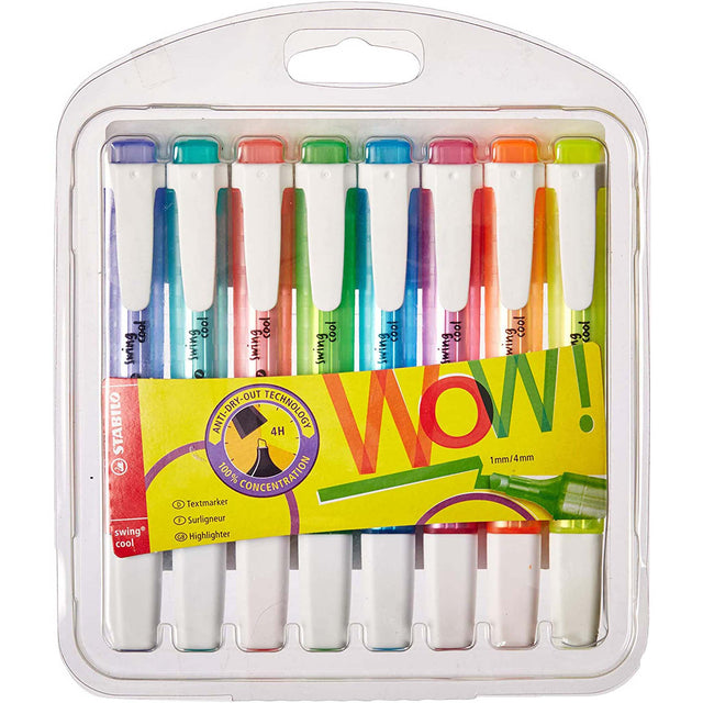 Textmarker Stabilo Swing Cool 8 culori/set Textmarker Stabilo