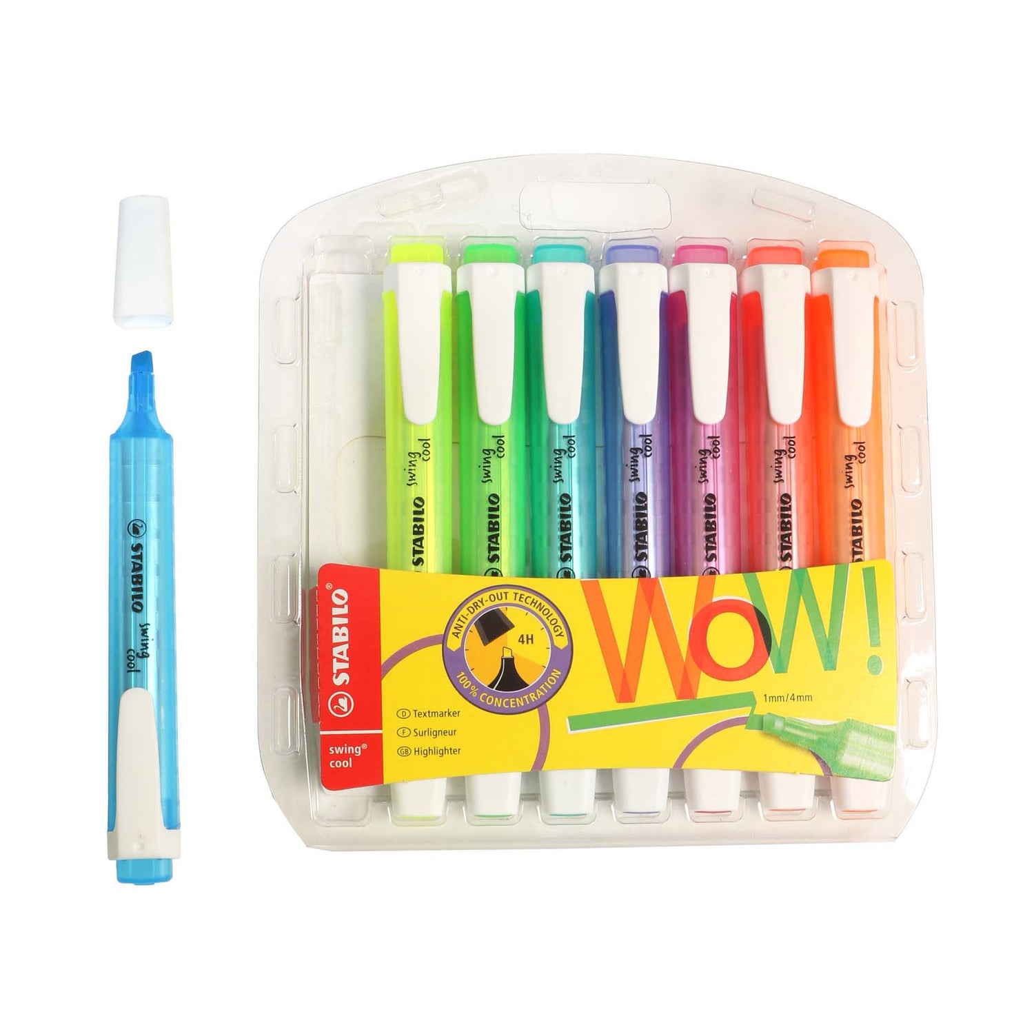 Textmarker Stabilo Swing Cool 8 culori/set Textmarker Stabilo