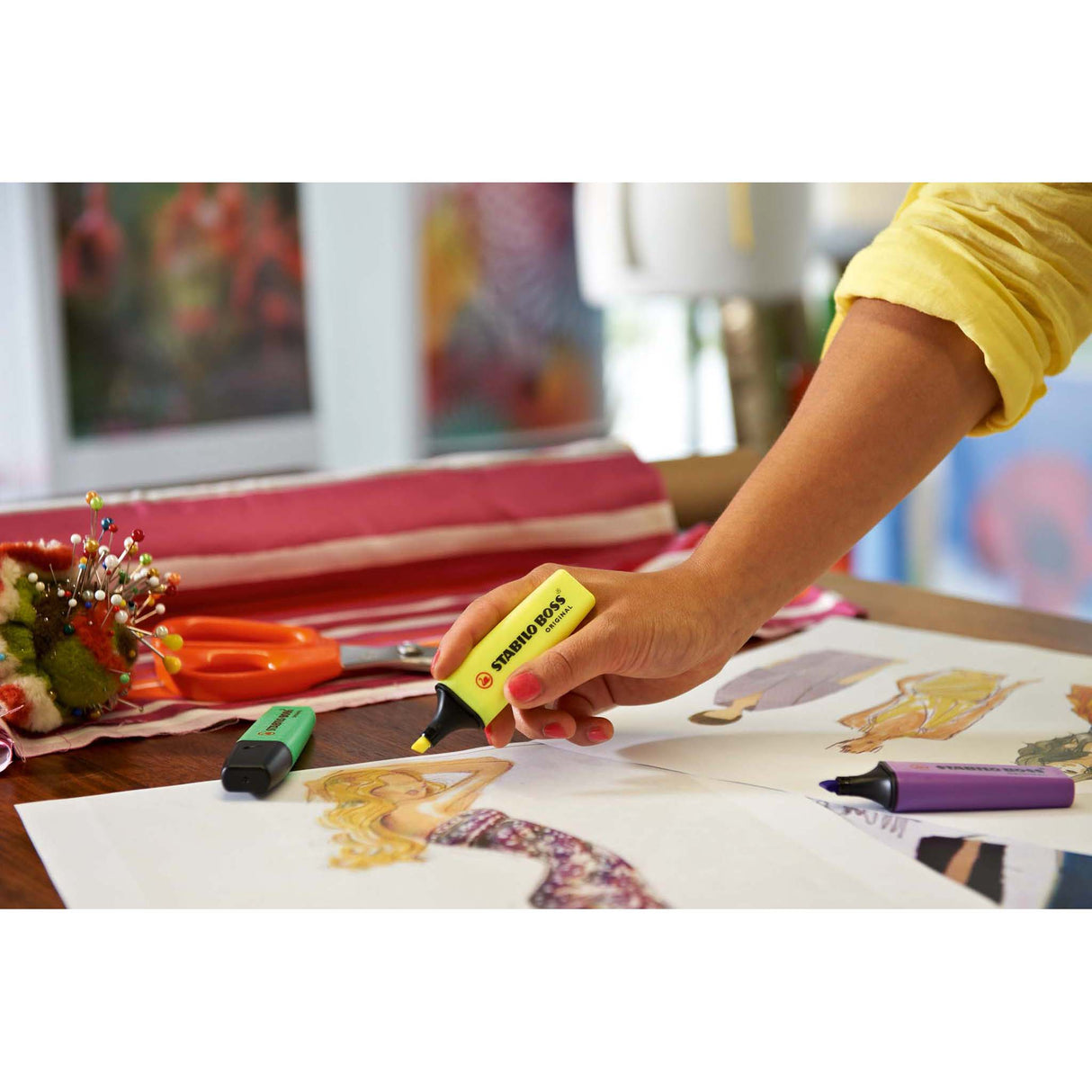 Textmarker Stabilo Boss Original set 4 culori Textmarker Stabilo