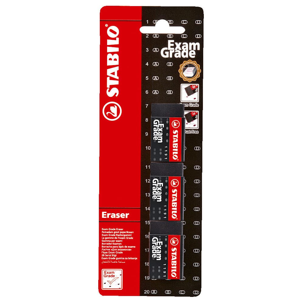 Radiera Stabilo Exam Grade 1191, negru, 3 bucati / set Accesorii birou Stabilo
