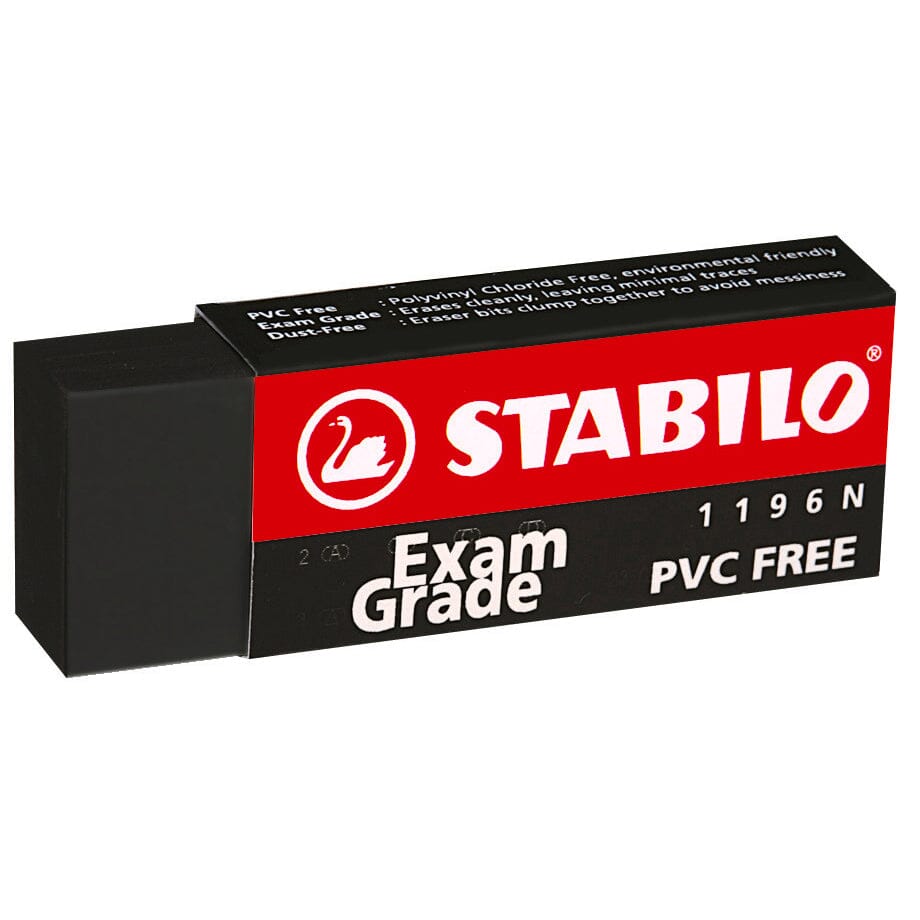 Radiera Stabilo Exam Grade 1196N, fara PVC, negru Accesorii birou Stabilo