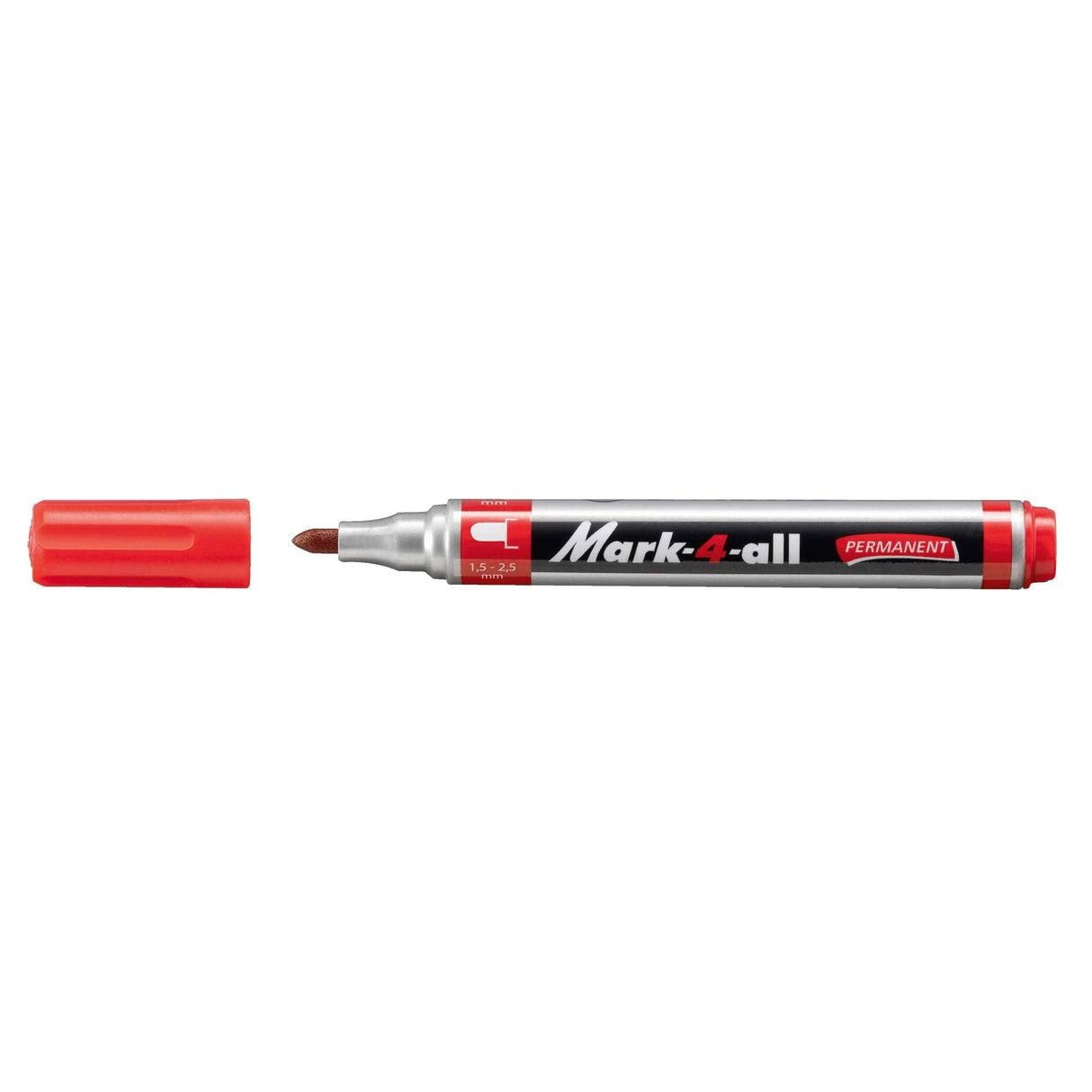 Marker permermanent Stabilo Mark-4-all, F, varf rotund, rosu Markere Stabilo