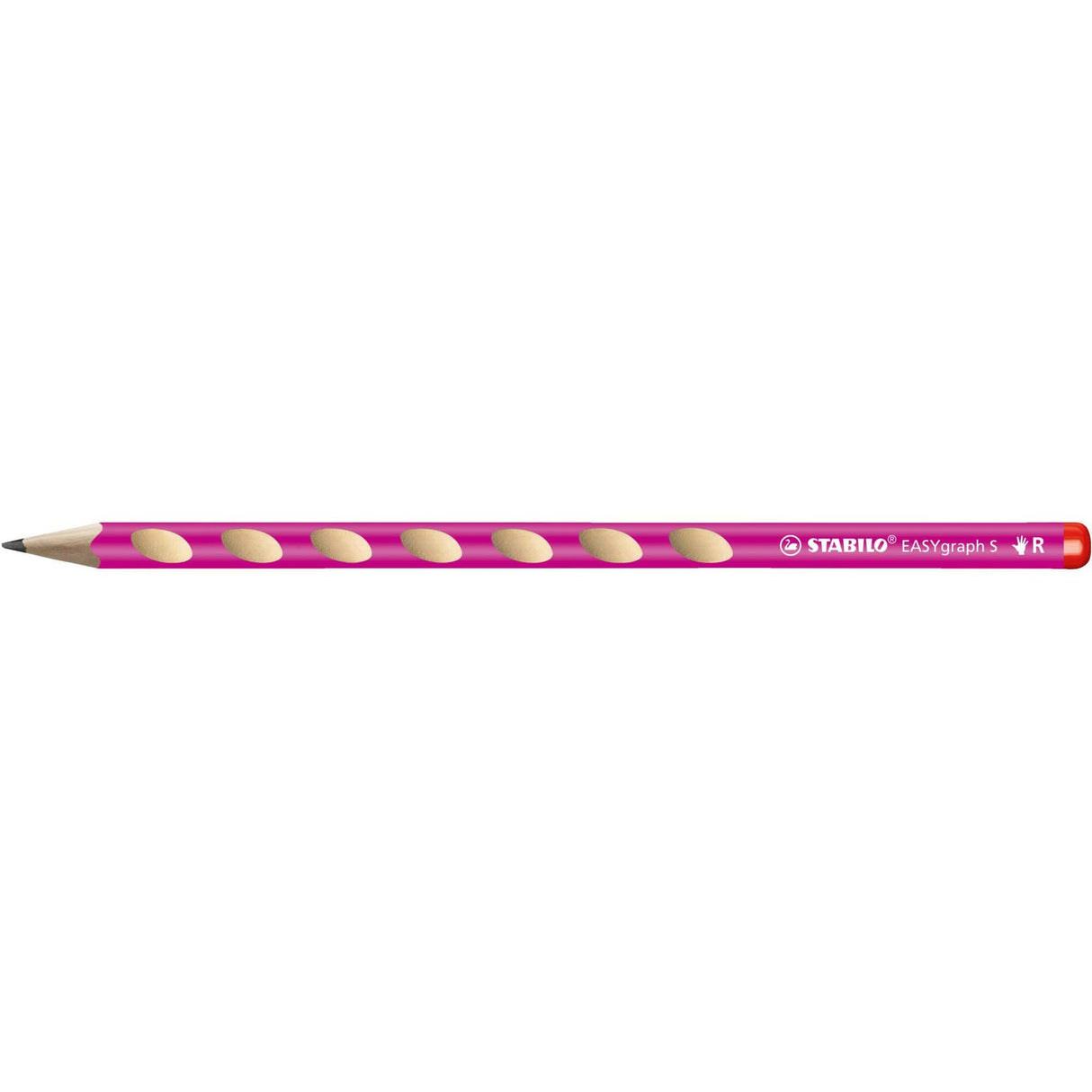 Creion grafit Stabilo EASYgraph S, HB, fara radiera, ergonomic, pentru dreptaci, roz Creioane grafit Stabilo