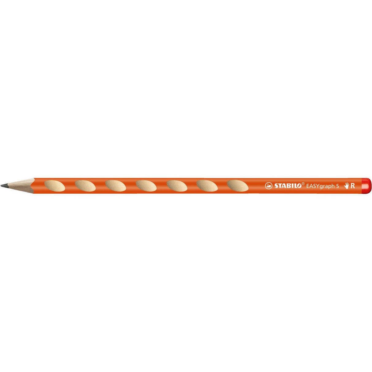 Creion grafit Stabilo EASYgraph S, HB, fara radiera, ergonomic, pentru dreptaci, portocaliu Creioane grafit Stabilo