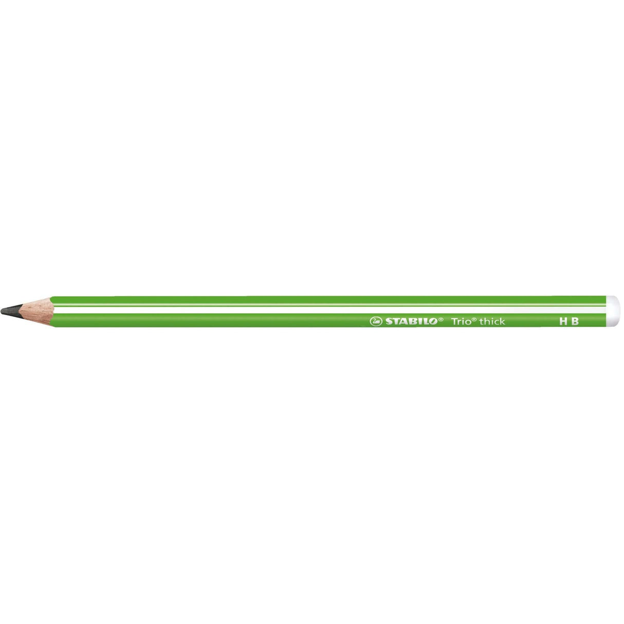 Creion grafit Stabilo Trio Thick, HB, fara radiera, corp vernil Creioane grafit Stabilo