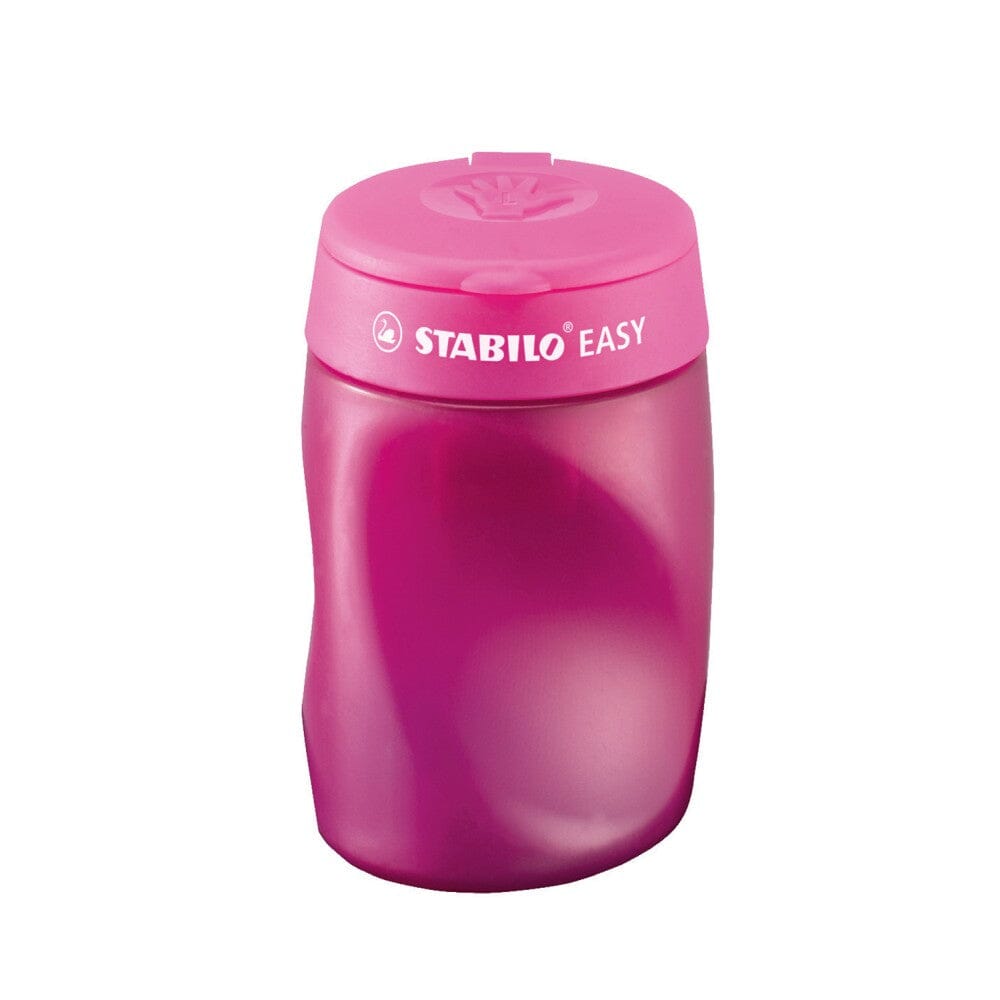 Ascutitoare Stabilo EASYsharpener, pentru stangaci, tripla, cu container roz Accesorii birou Stabilo