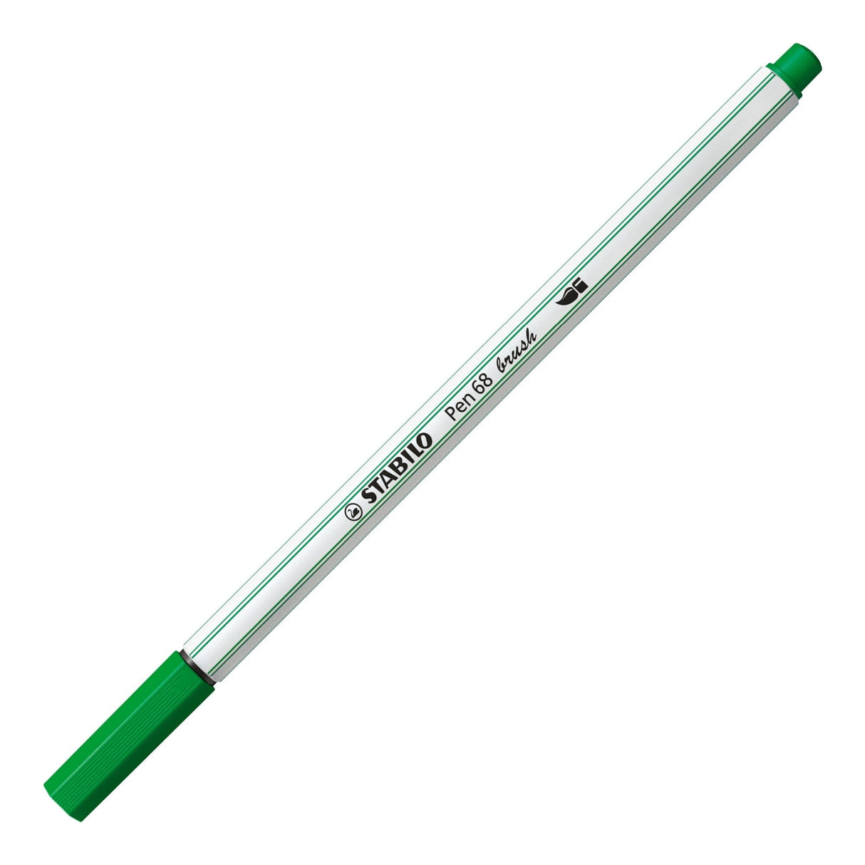 Carioca Stabilo Pen 68 Brush, cu varf tip pensula, green Carioci Stabilo