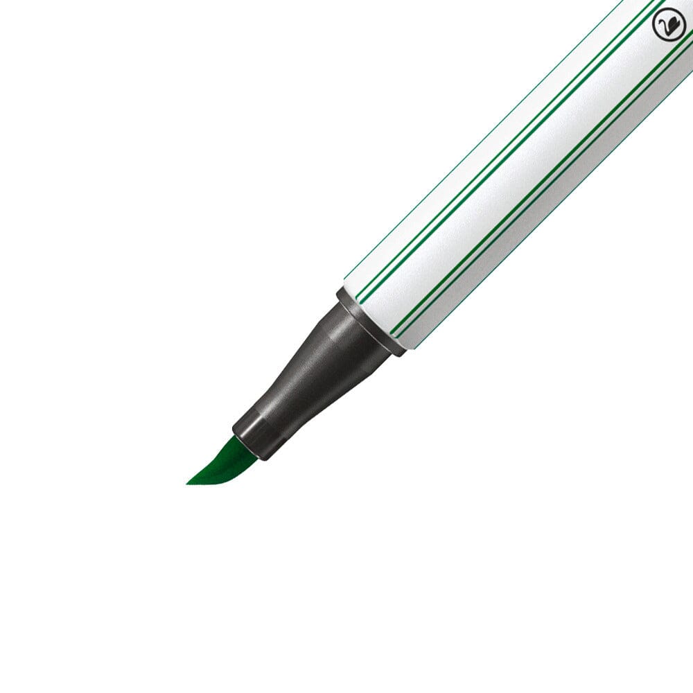 Carioca Stabilo Pen 68 Brush, cu varf tip pensula, green Carioci Stabilo