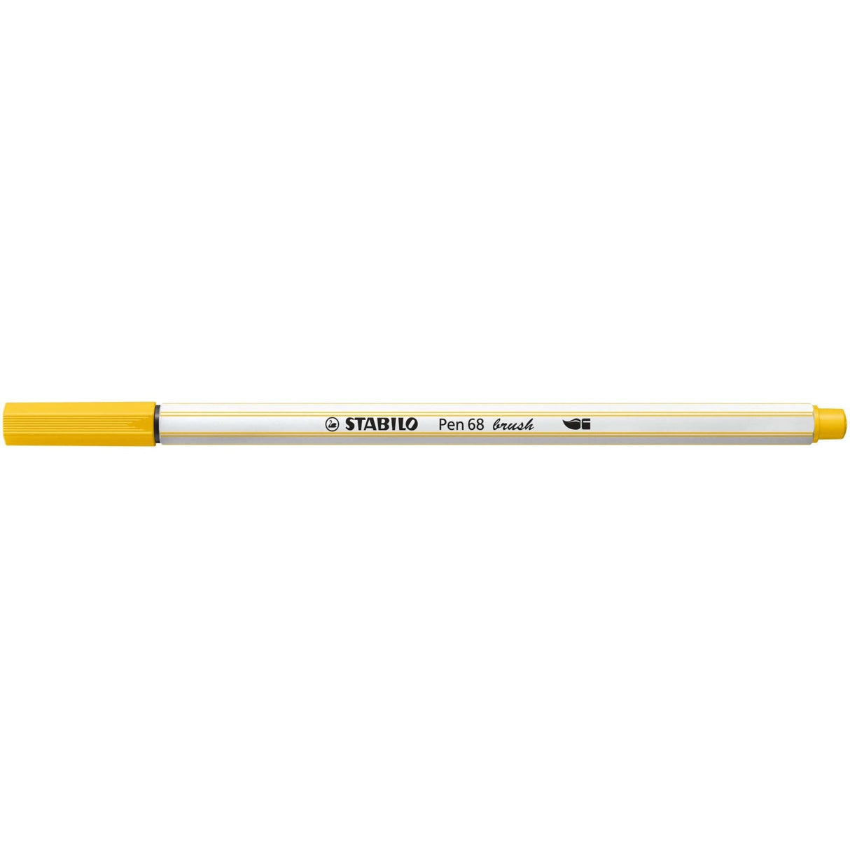 Carioca Stabilo Pen 68 Brush, cu varf tip pensula, yellow Carioci Stabilo