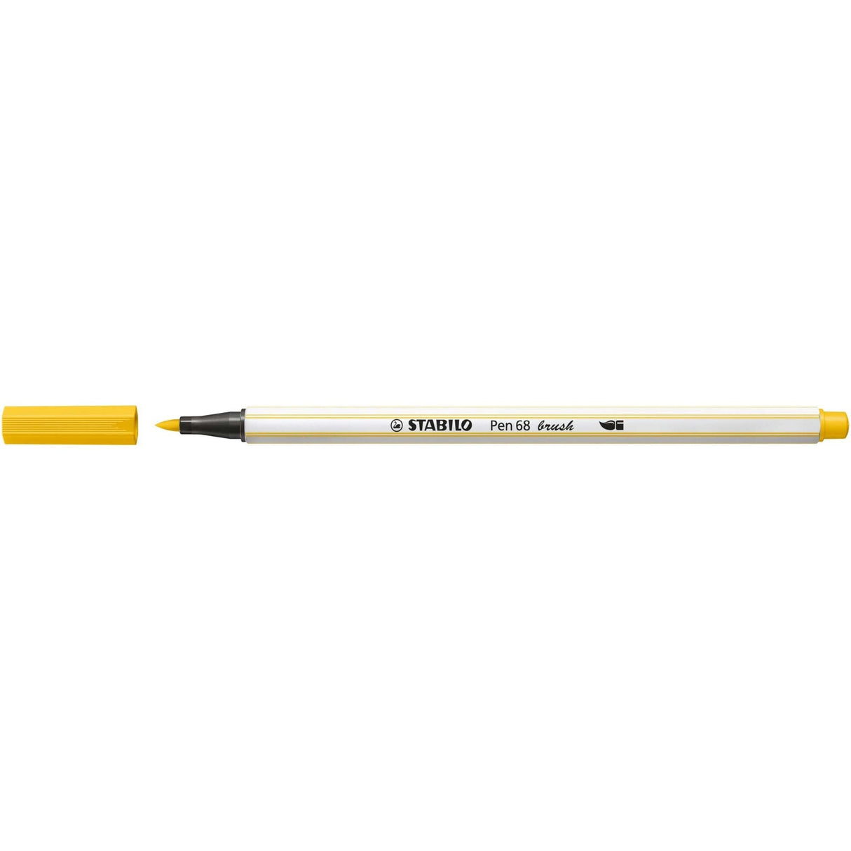 Carioca Stabilo Pen 68 Brush, cu varf tip pensula, yellow Carioci Stabilo
