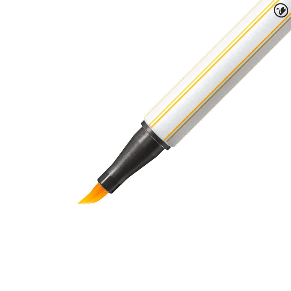 Carioca Stabilo Pen 68 Brush, cu varf tip pensula, yellow Carioci Stabilo