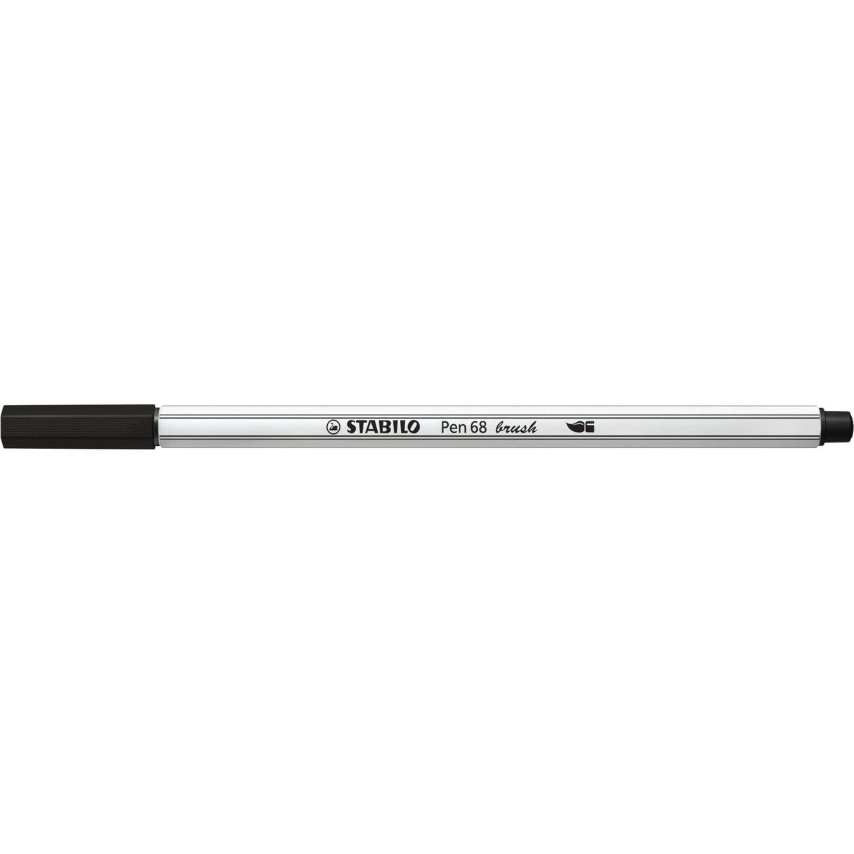 Carioca Stabilo Pen 68 Brush, cu varf tip pensula, black Carioci Stabilo