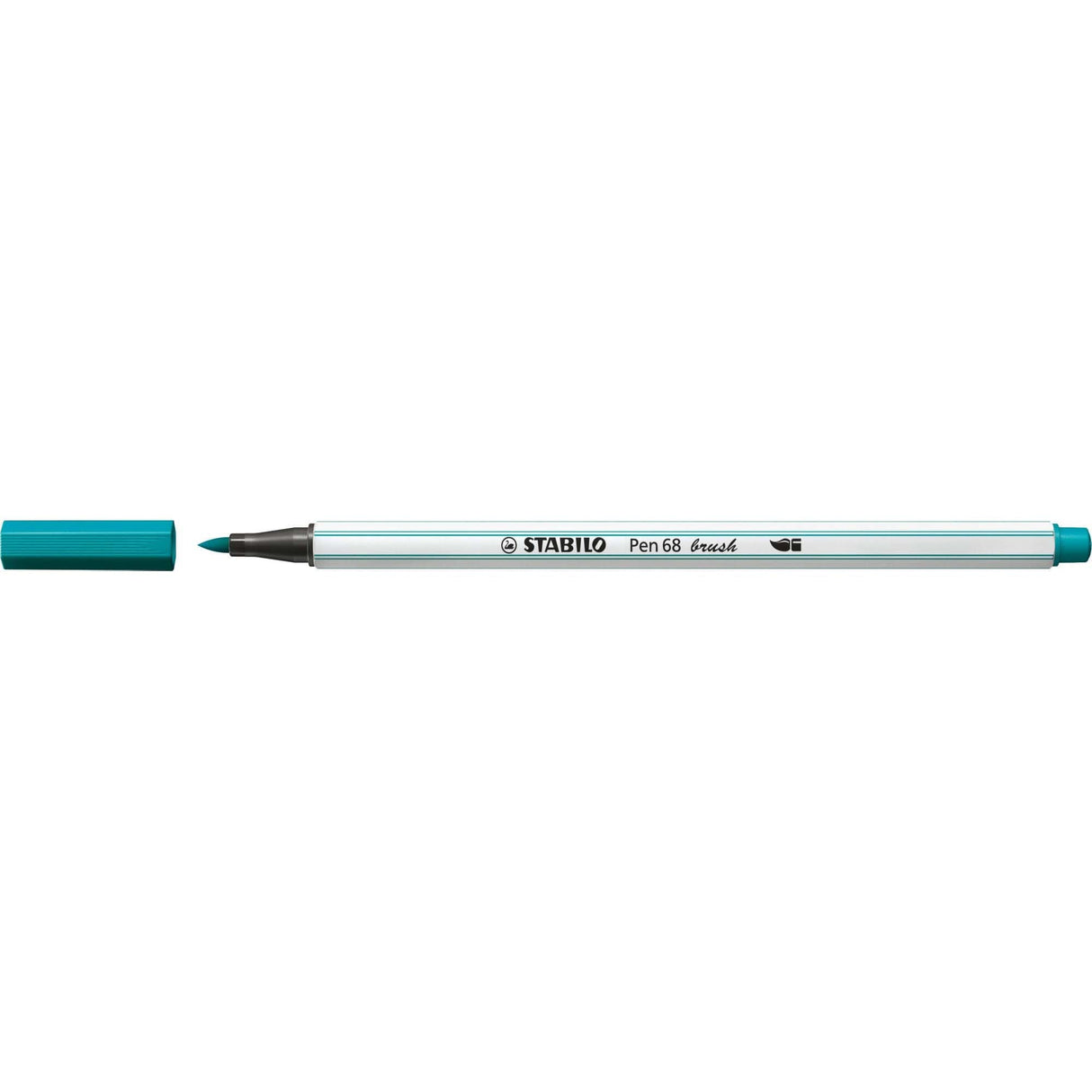 Carioca Stabilo Pen 68 Brush, cu varf tip pensula, turquoise blue Carioci Stabilo