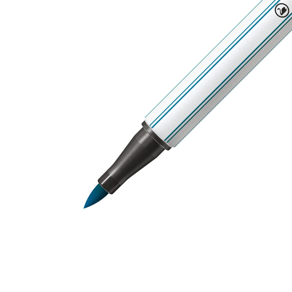 Carioca Stabilo Pen 68 Brush, cu varf tip pensula, turquoise blue Carioci Stabilo