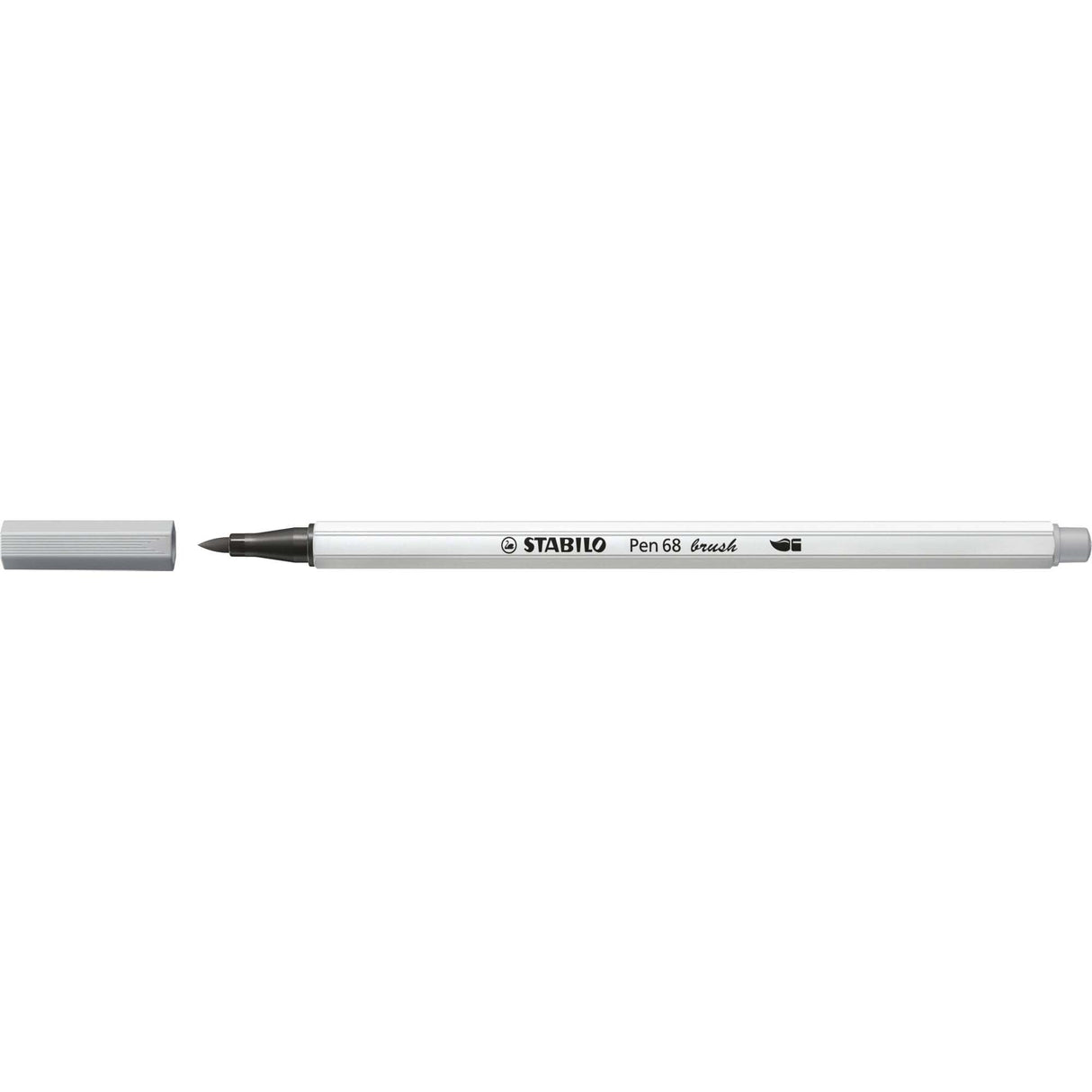 Carioca Stabilo Pen 68 Brush, cu varf tip pensula, medium cold grey Carioci Stabilo