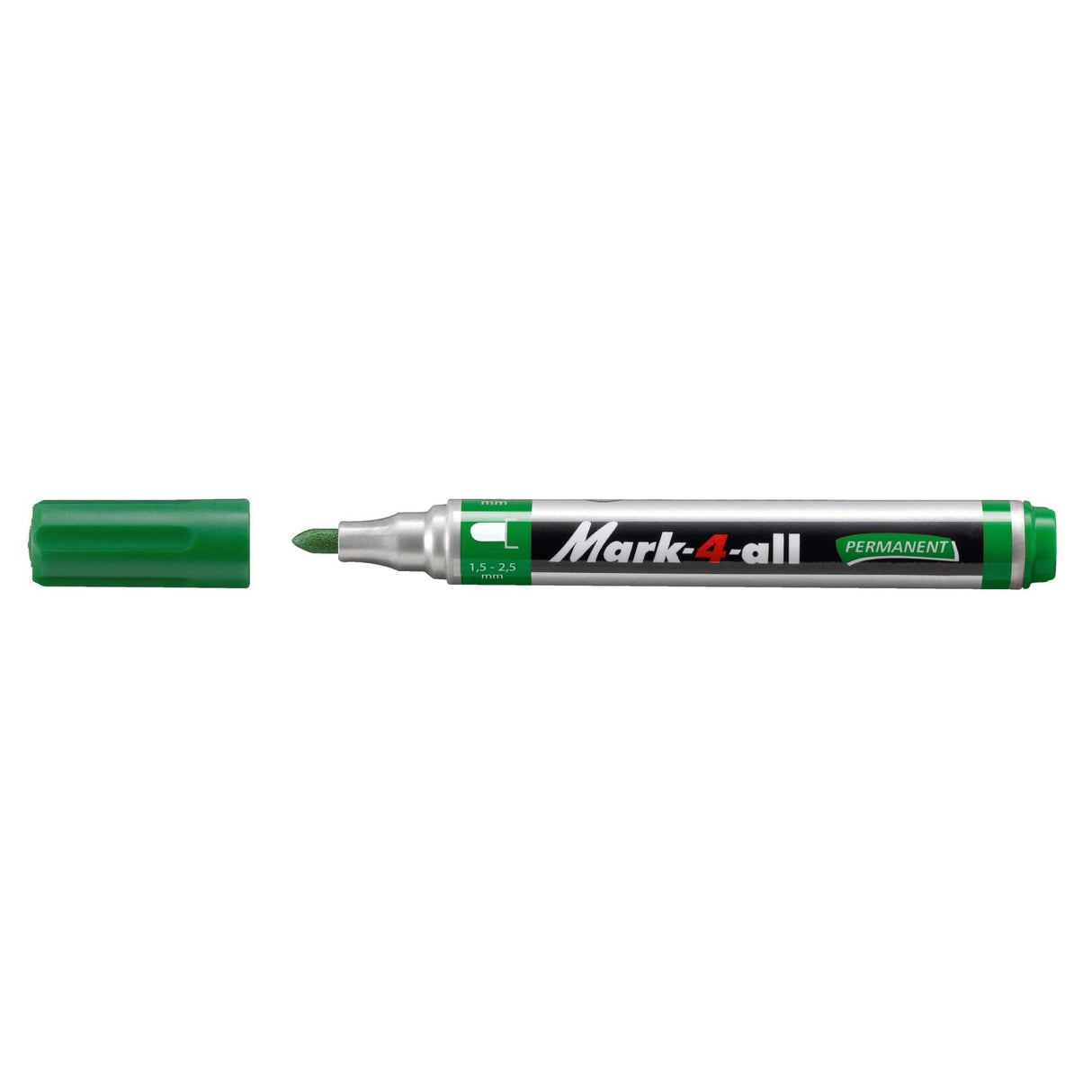 Marker permermanent Stabilo Mark-4-all, F, varf rotund, verde Markere Stabilo