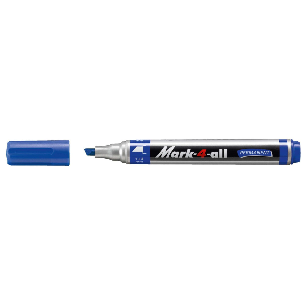 Marker permermanent Stabilo Mark-4-all, B, varf tesit, albastru Markere Stabilo