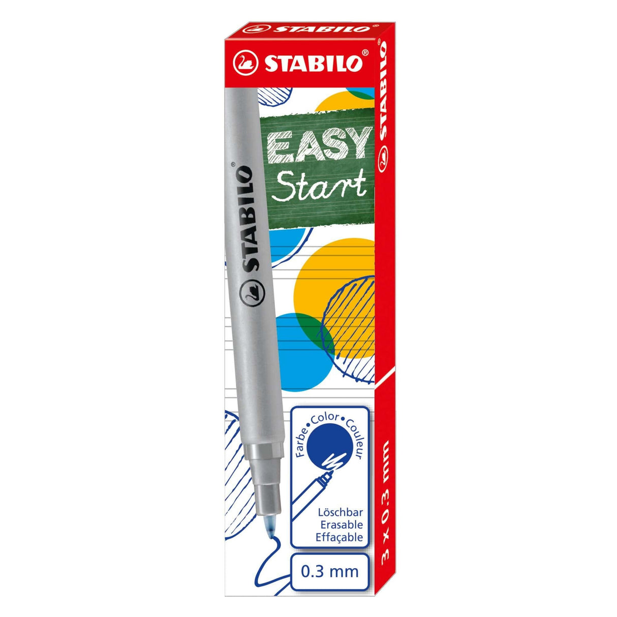 Rezerva roller Stabilo EASYoriginal, F, albastru, set 3 bucati Rollere cu gel Stabilo