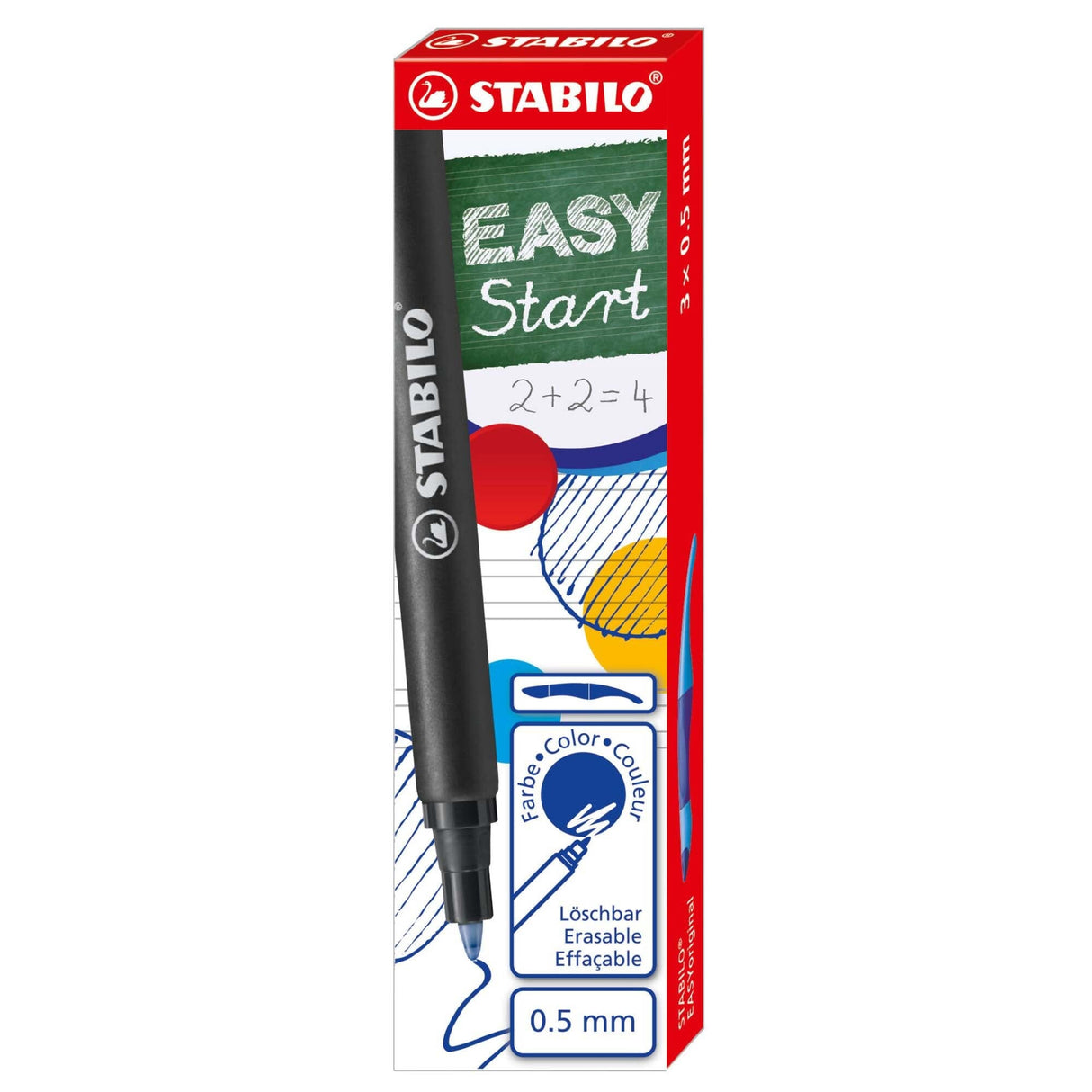 Rezerva roller Stabilo EASYoriginal, M, albastru, set 3 bucati Rollere cu gel Stabilo