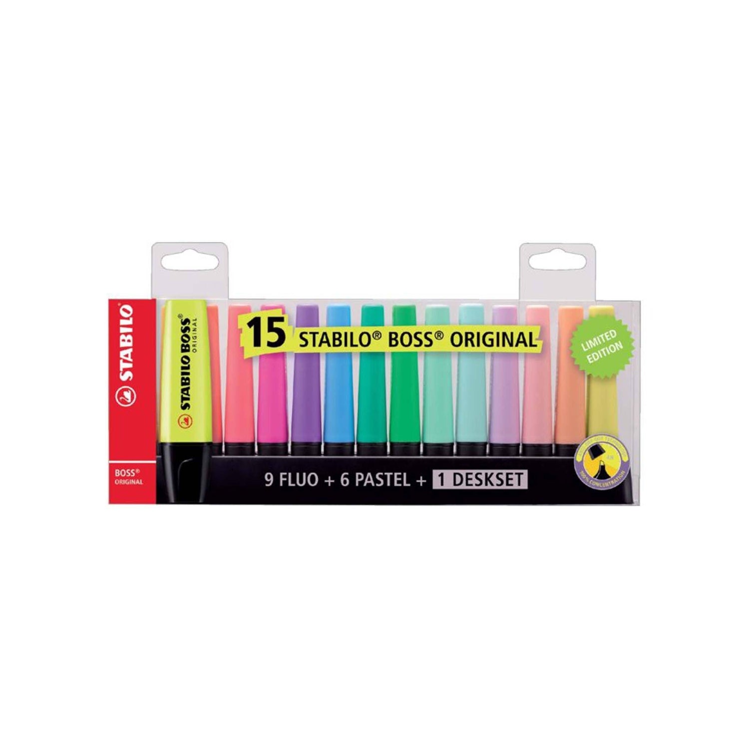 Textmarker Stabilo Boss Original 15 culori/set Textmarker Stabilo