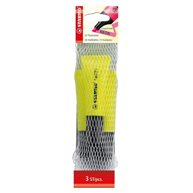 Textmarker Stabilo Neon, 3 bucati / set, galben Textmarkere Stabilo