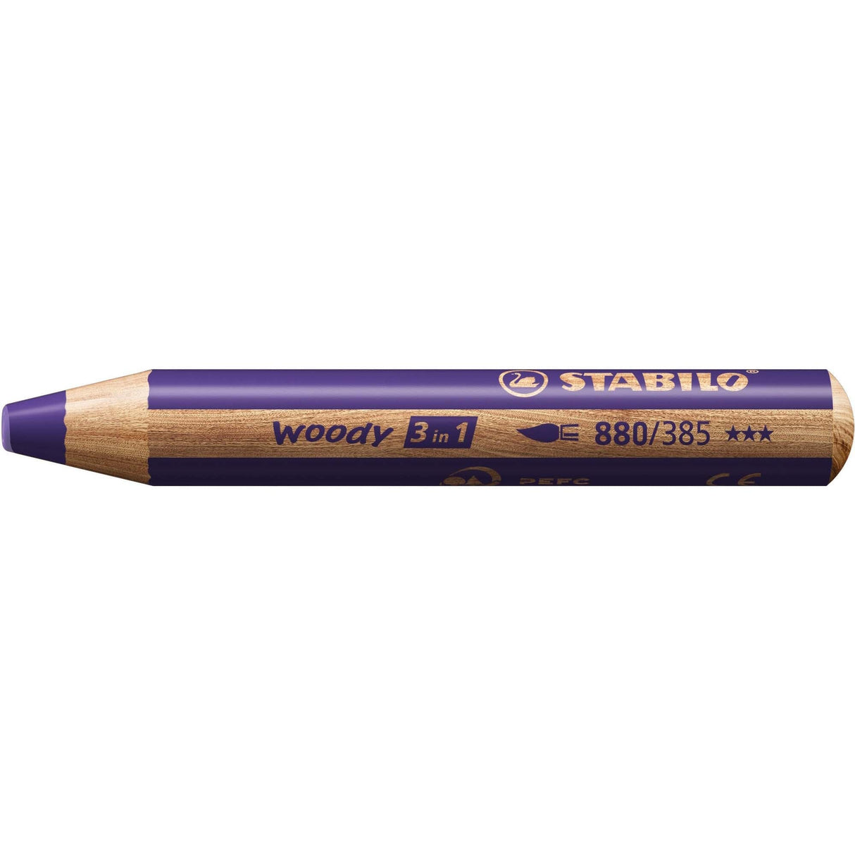 Creion colorat Stabilo woody 3 in 1, violet Creioane colorate Stabilo