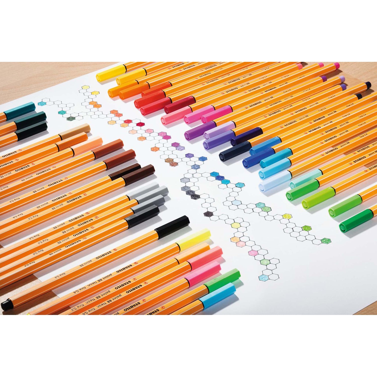 Fineliner Stabilo Point 88 set 20 culori in Etui Fineliner Stabilo