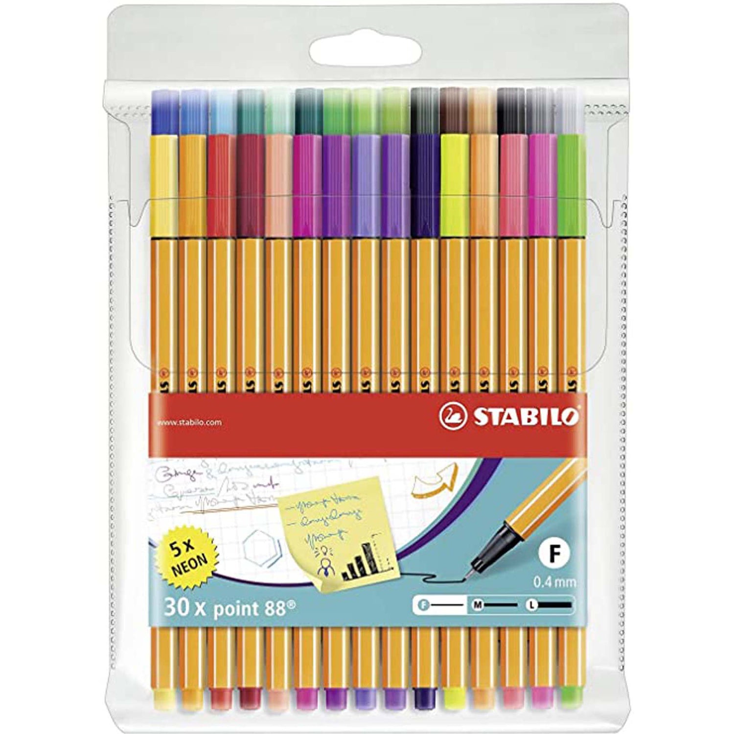 Fineliner Stabilo Point 88 set 30 culori Fineliner Stabilo