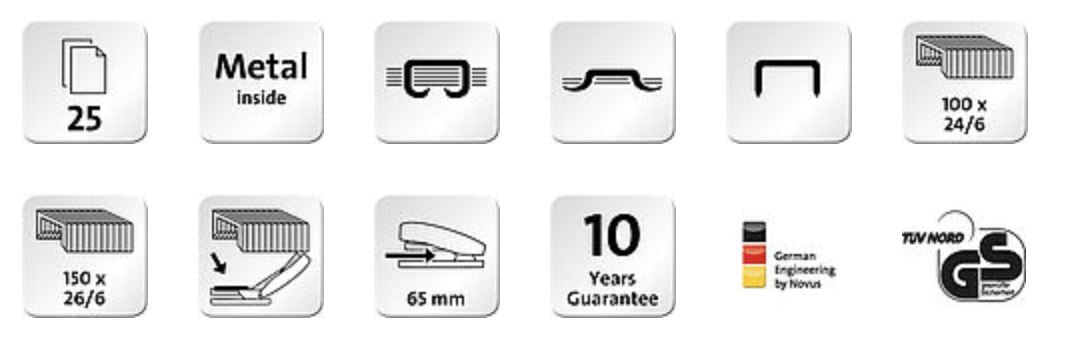 Capsator Novus pentru 25 coli in Lila Capsator Novus|Dahle