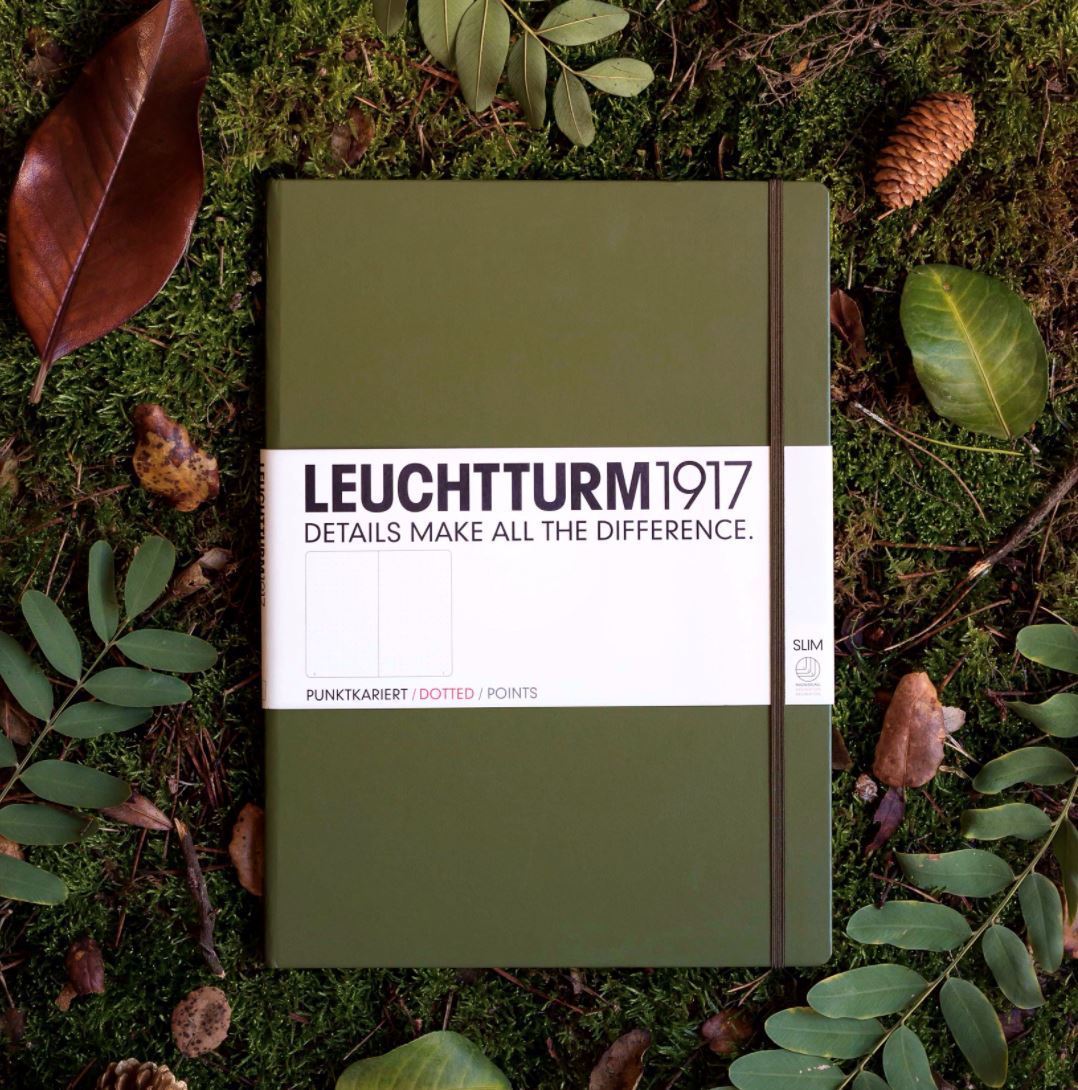 Agenda Dictando A5 Clasic - Army, 251 pagini A5, dictando, hardcover Leuchtturm 1917