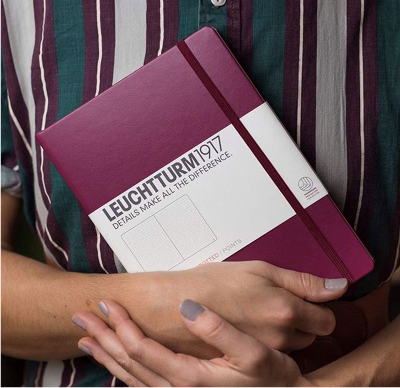 Agenda Blank Master Slim (A4+) - Port Red, 123 pagini A4+ MasterSlim, Hardcover, 123 Leuchtturm 1917