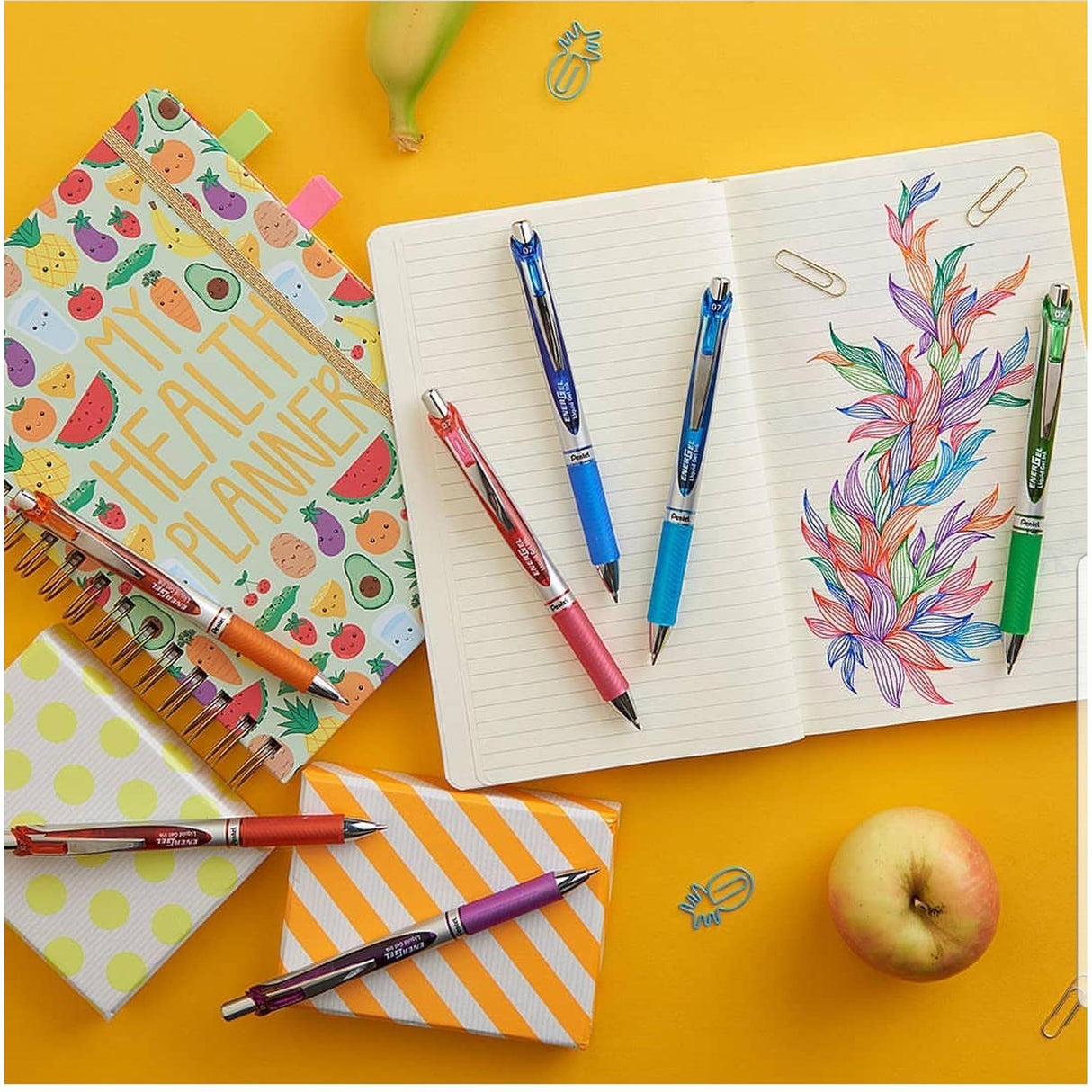 Roller Energel PENTEL cu mecanism 0.7mm 12 buc/set plastic ROLLERE CU GEL Pentel