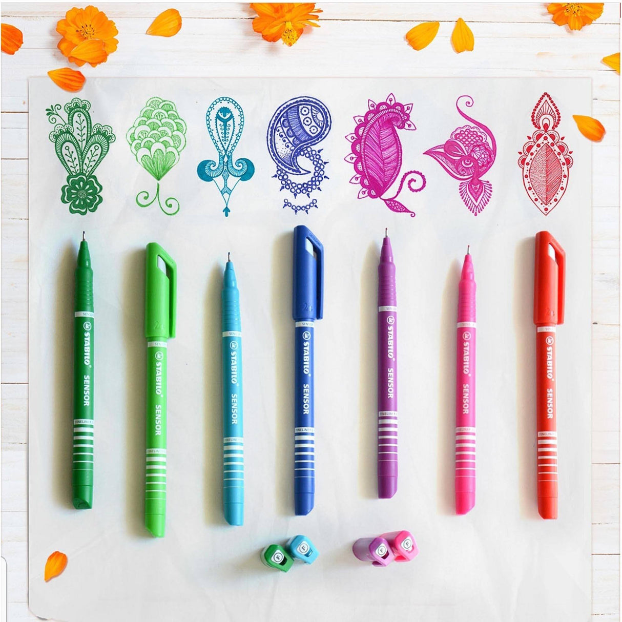 Fineliner STABILO Sensor F 4 culori/set Fineliner Stabilo