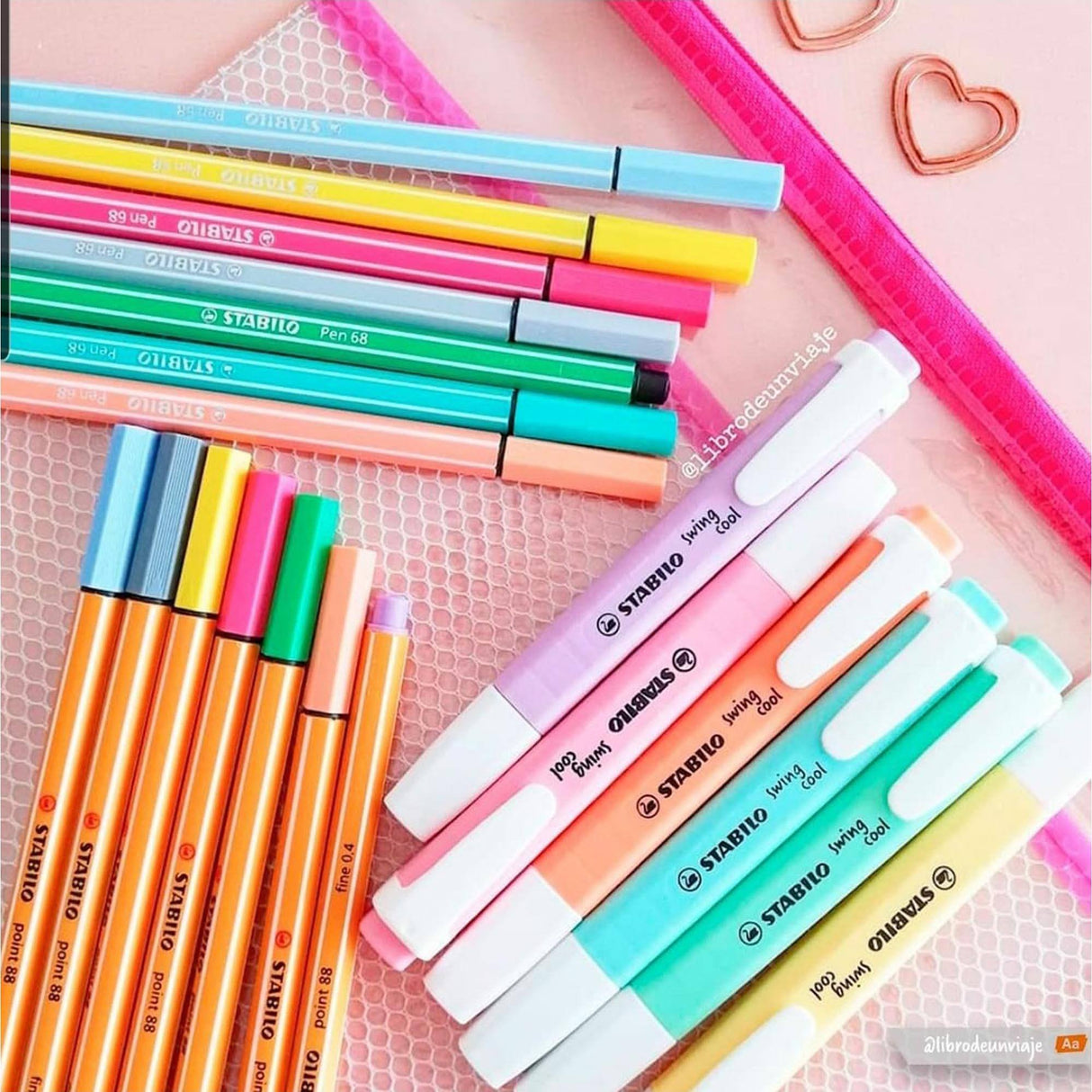 Textmarker STABILO swing cool Pastel set 8 culori Textmarker Stabilo