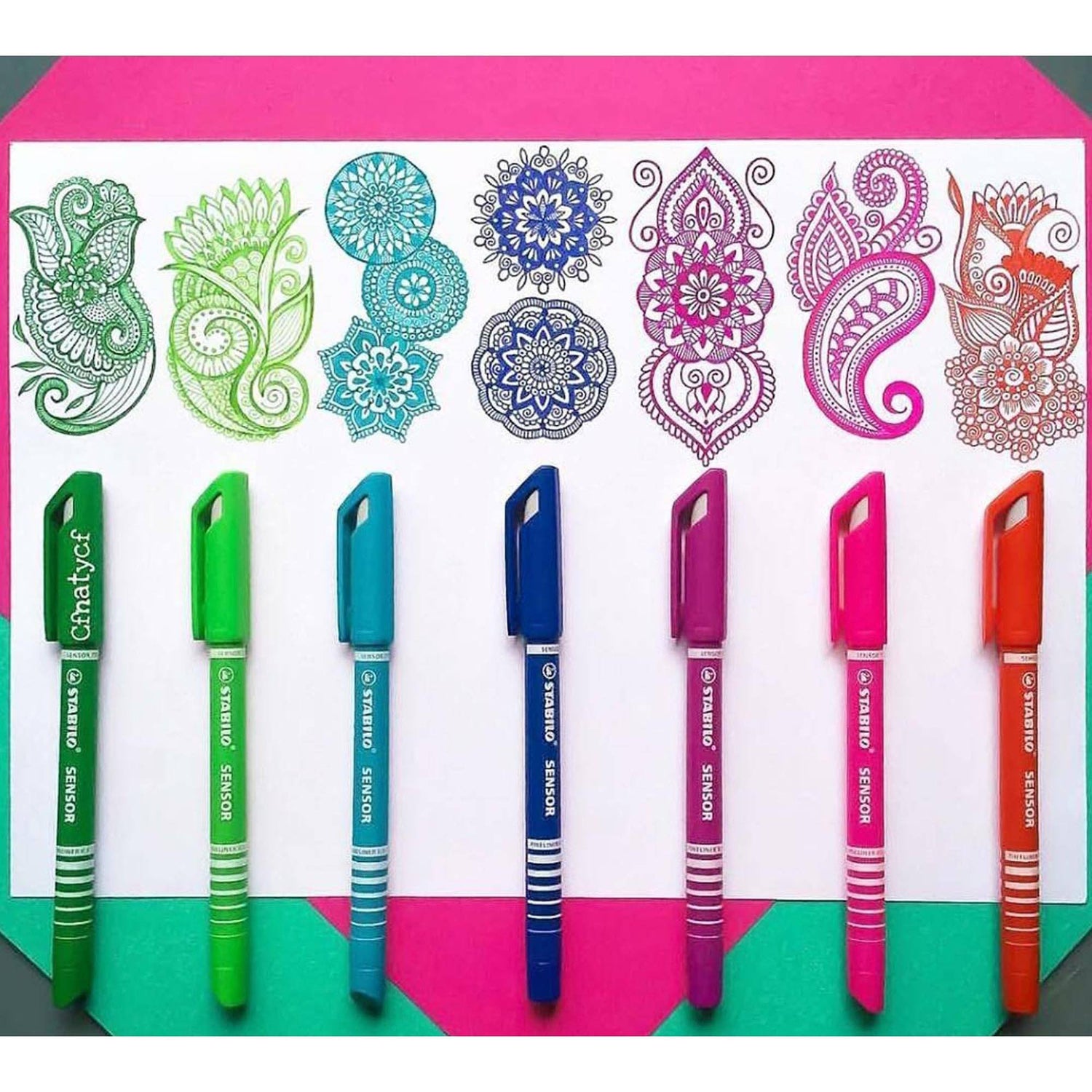 Fineliner STABILO Sensor F set 8 culori Fineliner Stabilo