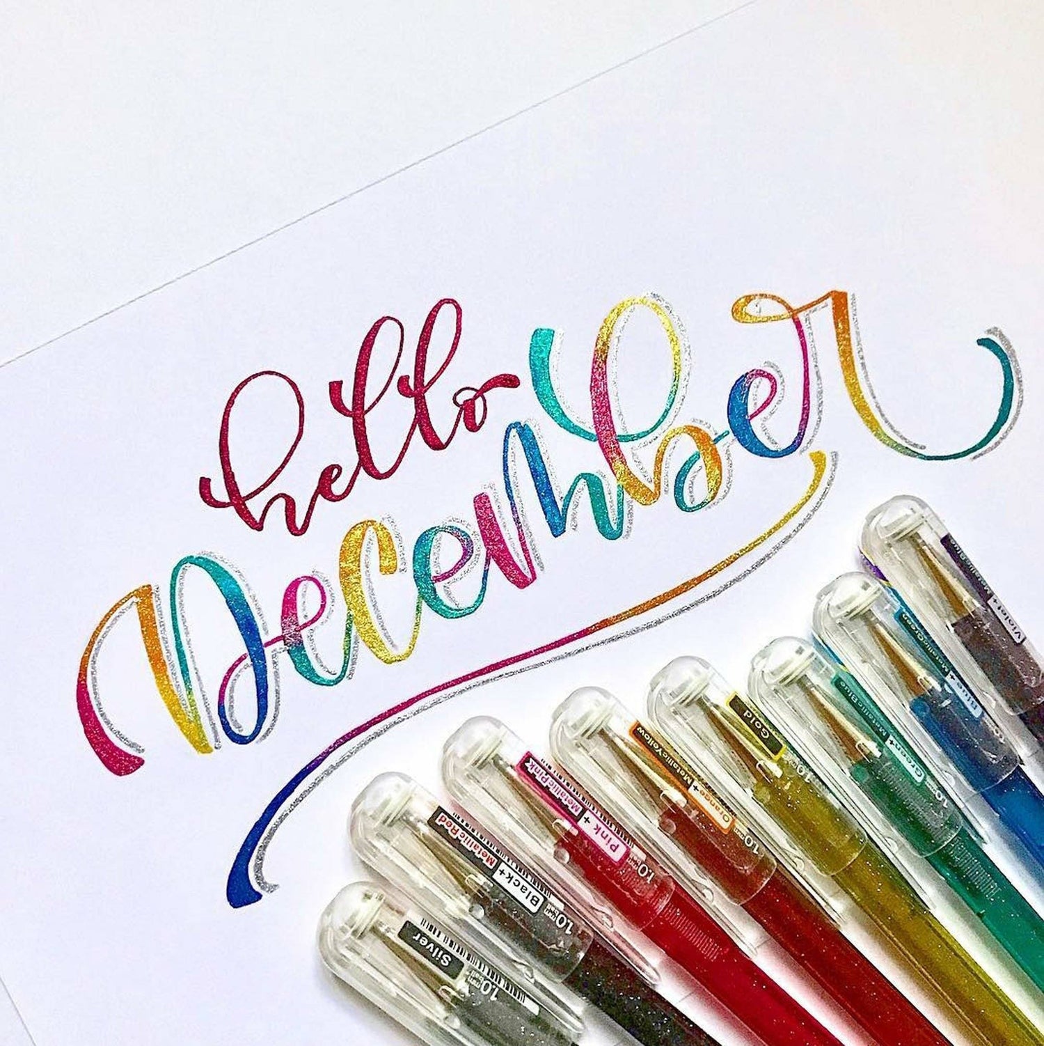 Roller cu Gel Pentel Hybrid Duo vopsea metalizata+gel 4 culori/set ROLLERE CU GEL Pentel