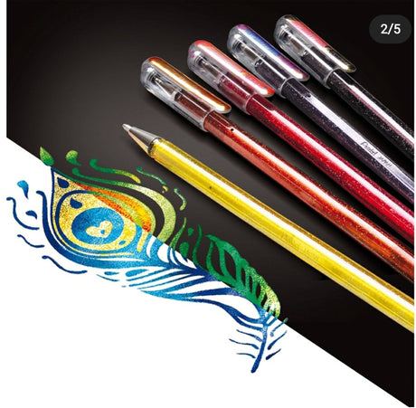 Roller cu Gel Pentel Hybrid Duo vopsea metalizata+gel 4 culori/set ROLLERE CU GEL Pentel