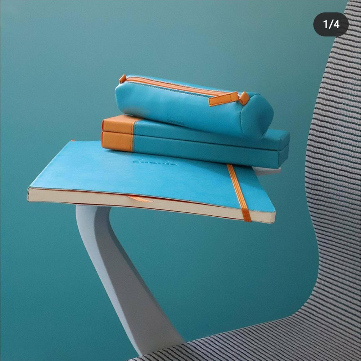 Agenda A5 240 pagini Rhodia GOALBOOK turqoaz, punctat, coperta flexibila Agenda Rhodia