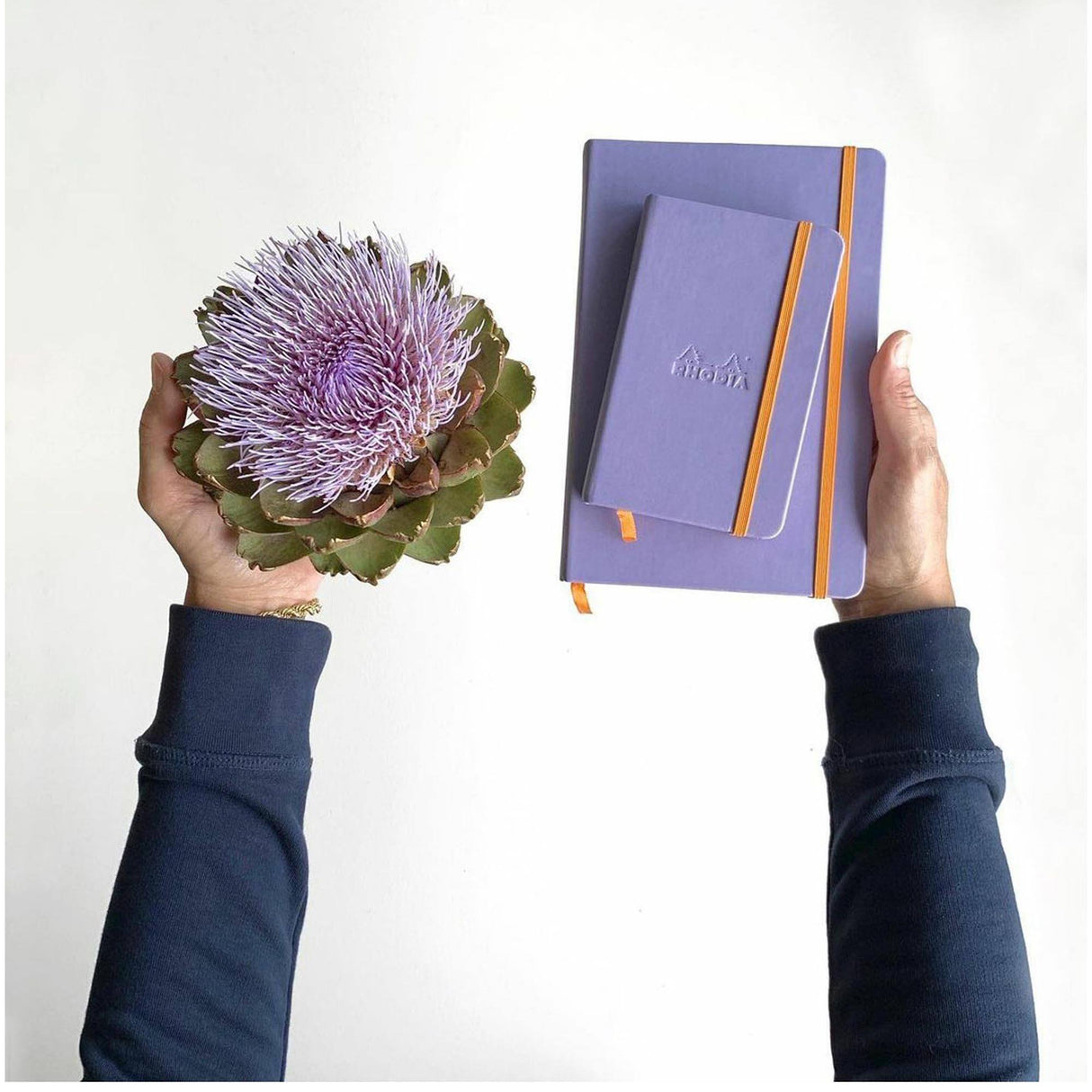 Agenda A5 240 pagini Rhodia GOALBOOK bleu, punctat, coperta rigida Agenda Rhodia