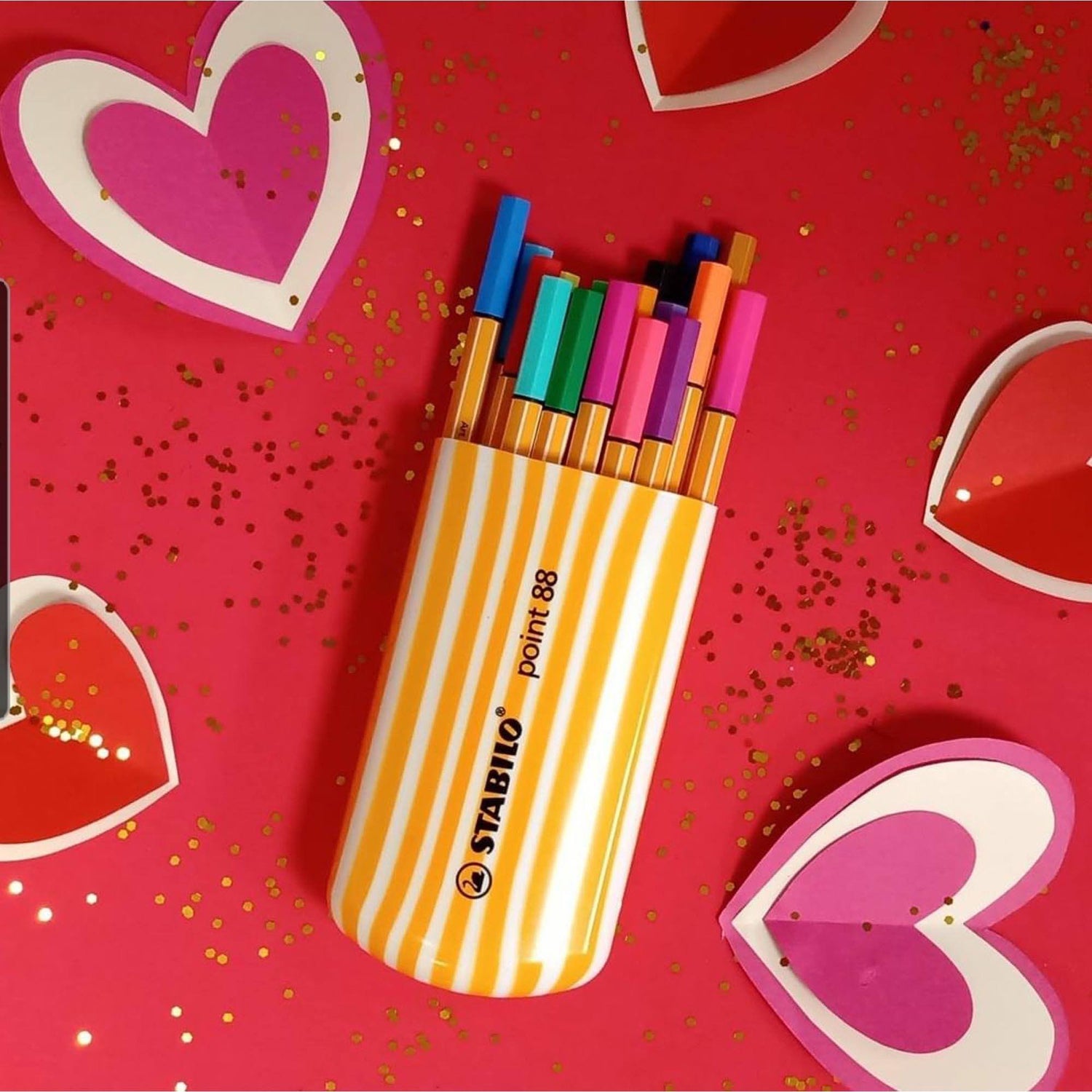 Fineliner STABILO point 88 set 20 culori in Etui Zebrui Fineliner Stabilo