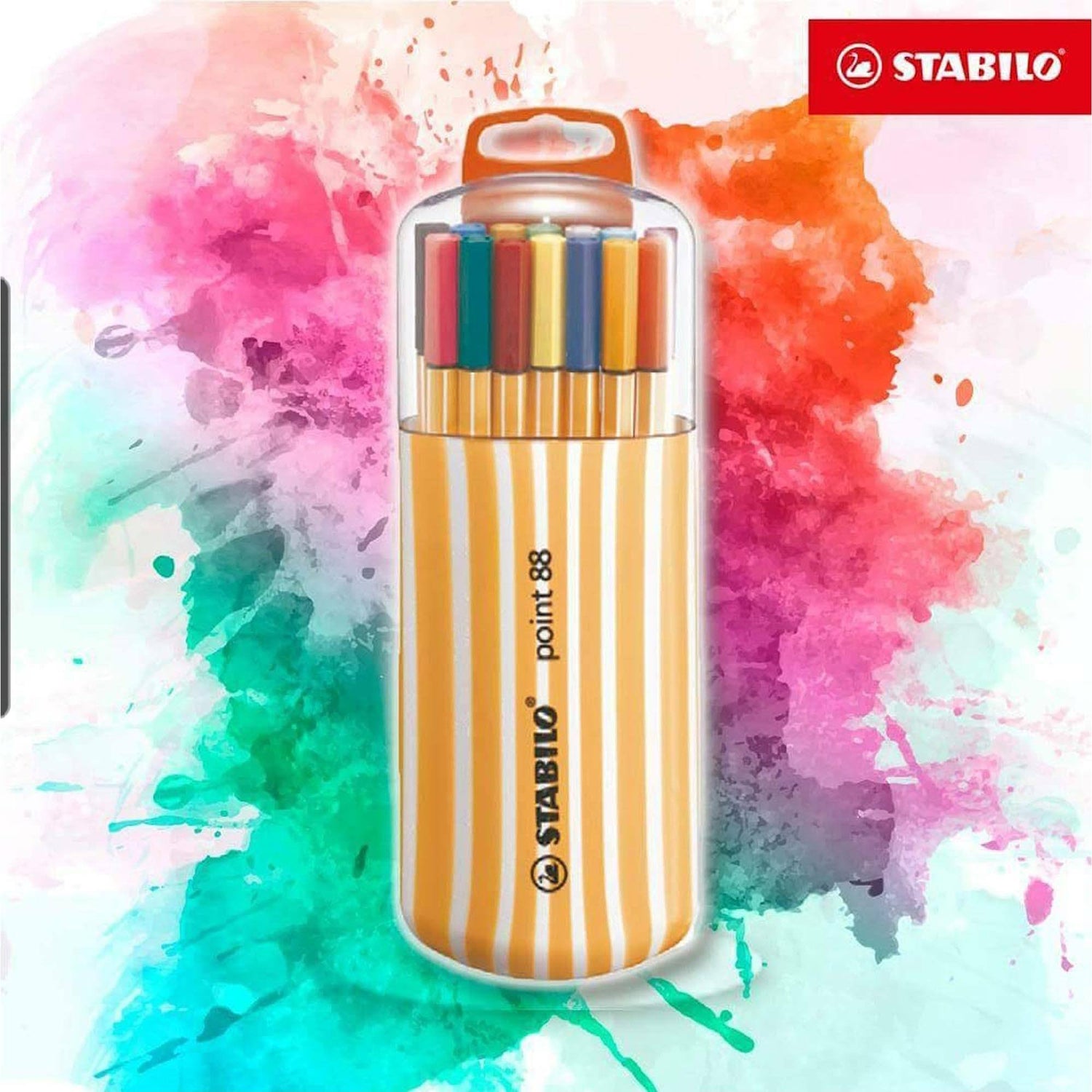 Fineliner STABILO point 88 set 20 culori in Etui Zebrui Fineliner Stabilo