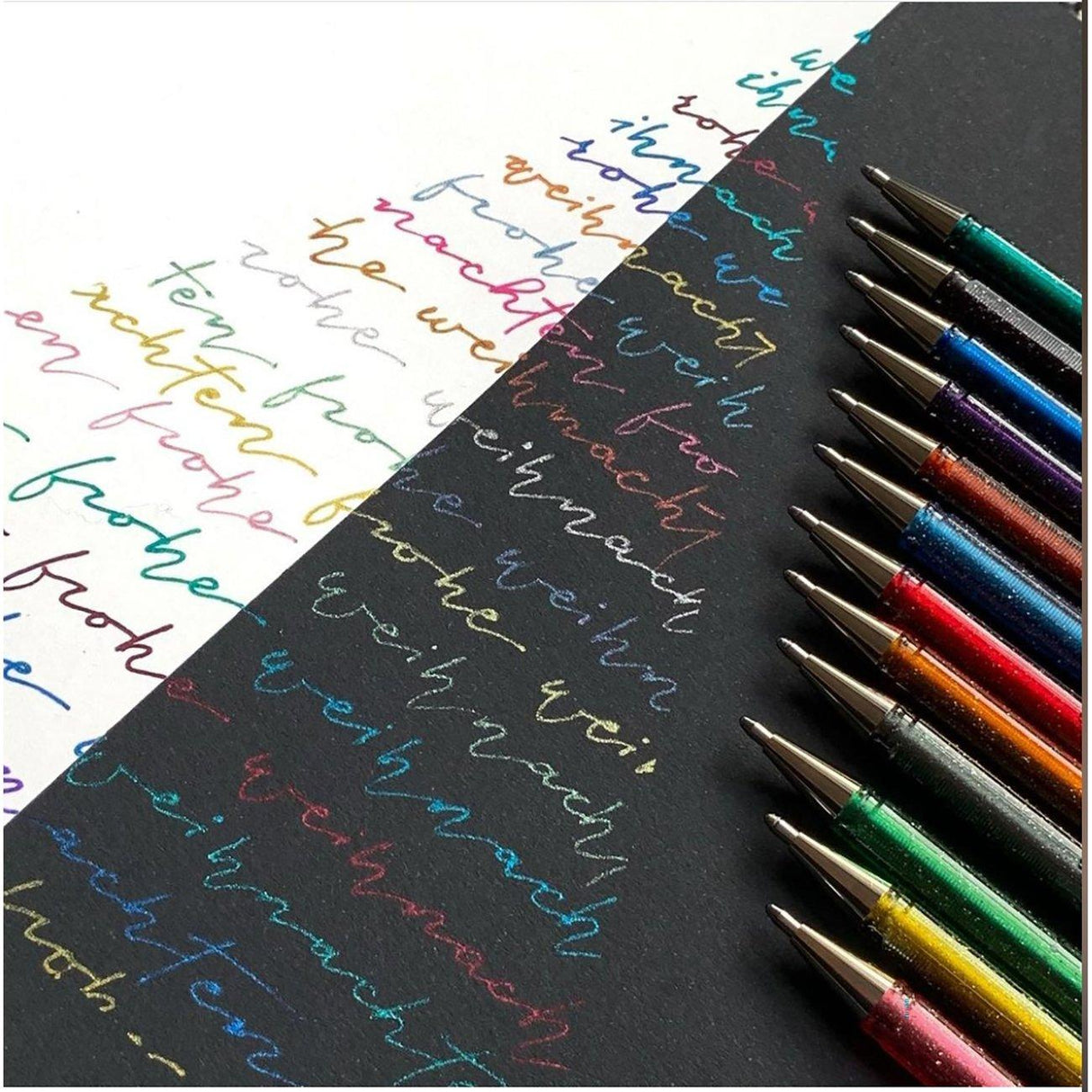 Roller Pentel Hybrid Duo vopsea meatliazata+gel 4 culori/set Pentel