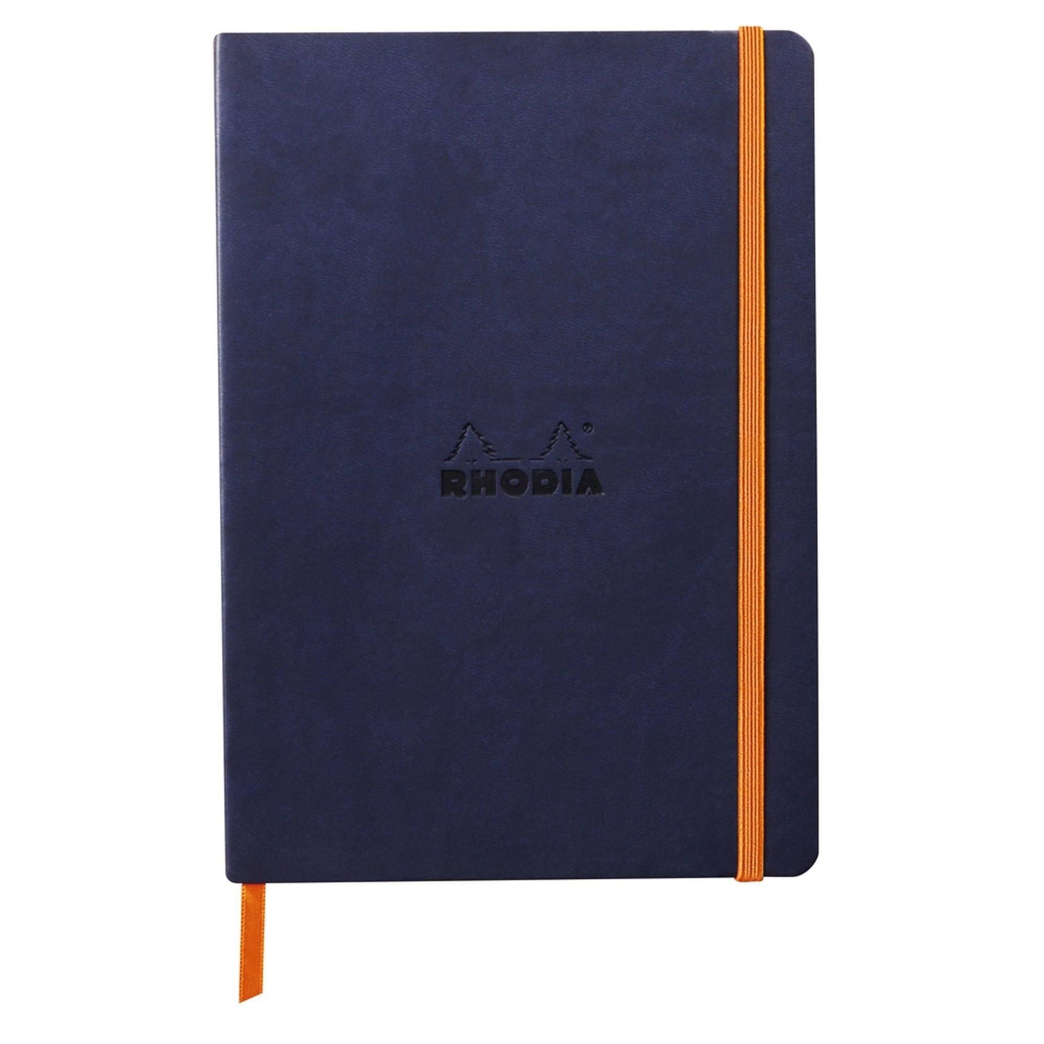 Agenda A5 160 pagini Rhodia albastru inchis, dictando, coperta flexibila Agenda Rhodia Rhodia