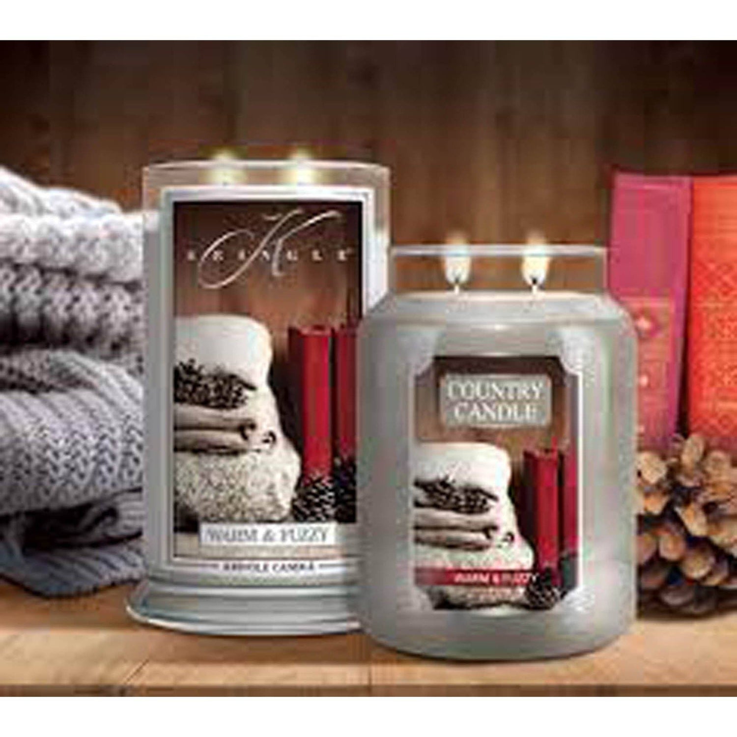 Lumanare parfumata 2 fitile Kringle Candle ''Cald si pufos'' 624 g Lumanare parfumata Kringle Candle
