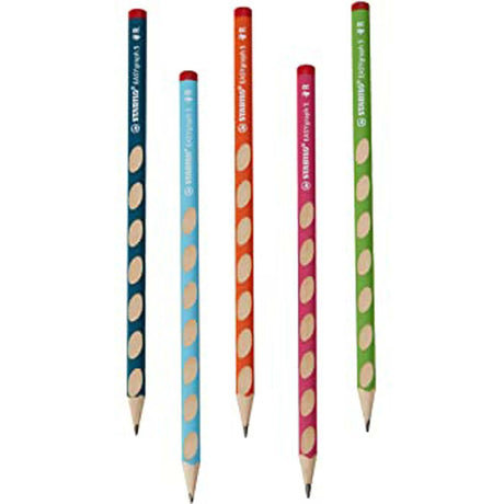 Creion grafit Stabilo EASYgraph S, HB, pentru stangaci, roz, set 2 bucati / blister Creioane grafit Stabilo