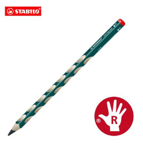 Creion grafit Stabilo EASYgraph S, HB, pentru dreptaci, albastru petrol, set 2 bucati / blister Creioane grafit Stabilo
